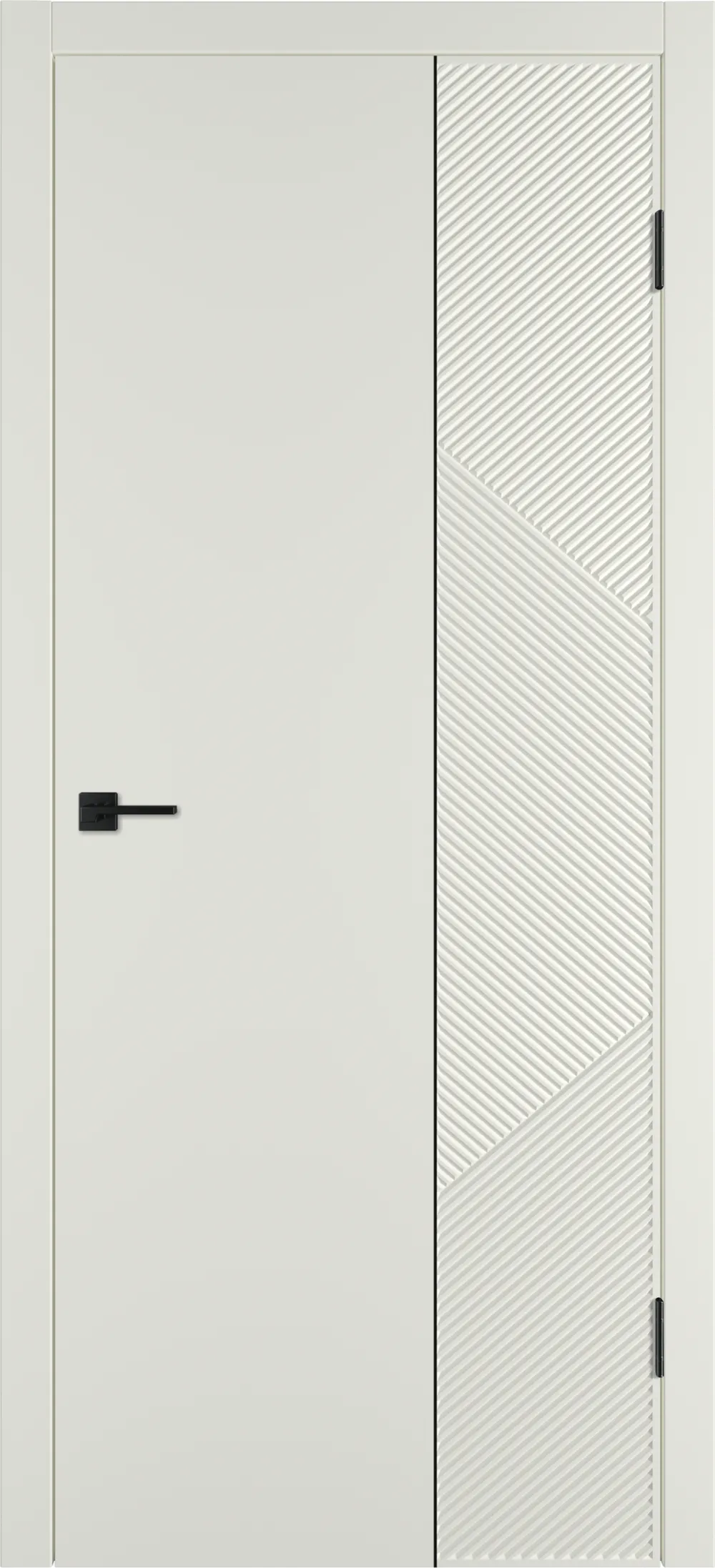 Integra 25.2 ДГ 800*2000 Магнолия эмаль Молдинг Черный