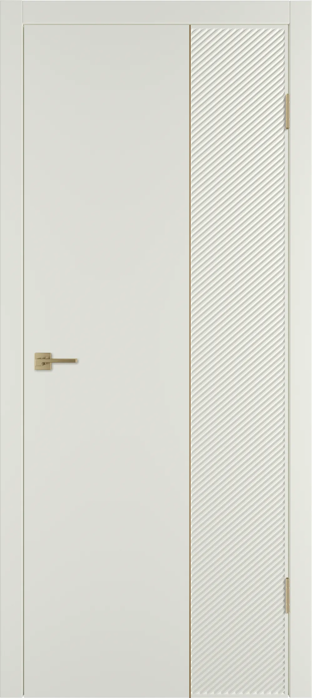 Integra 26.2 ДГ 800*2000 Магнолия эмаль Молдинг Золото