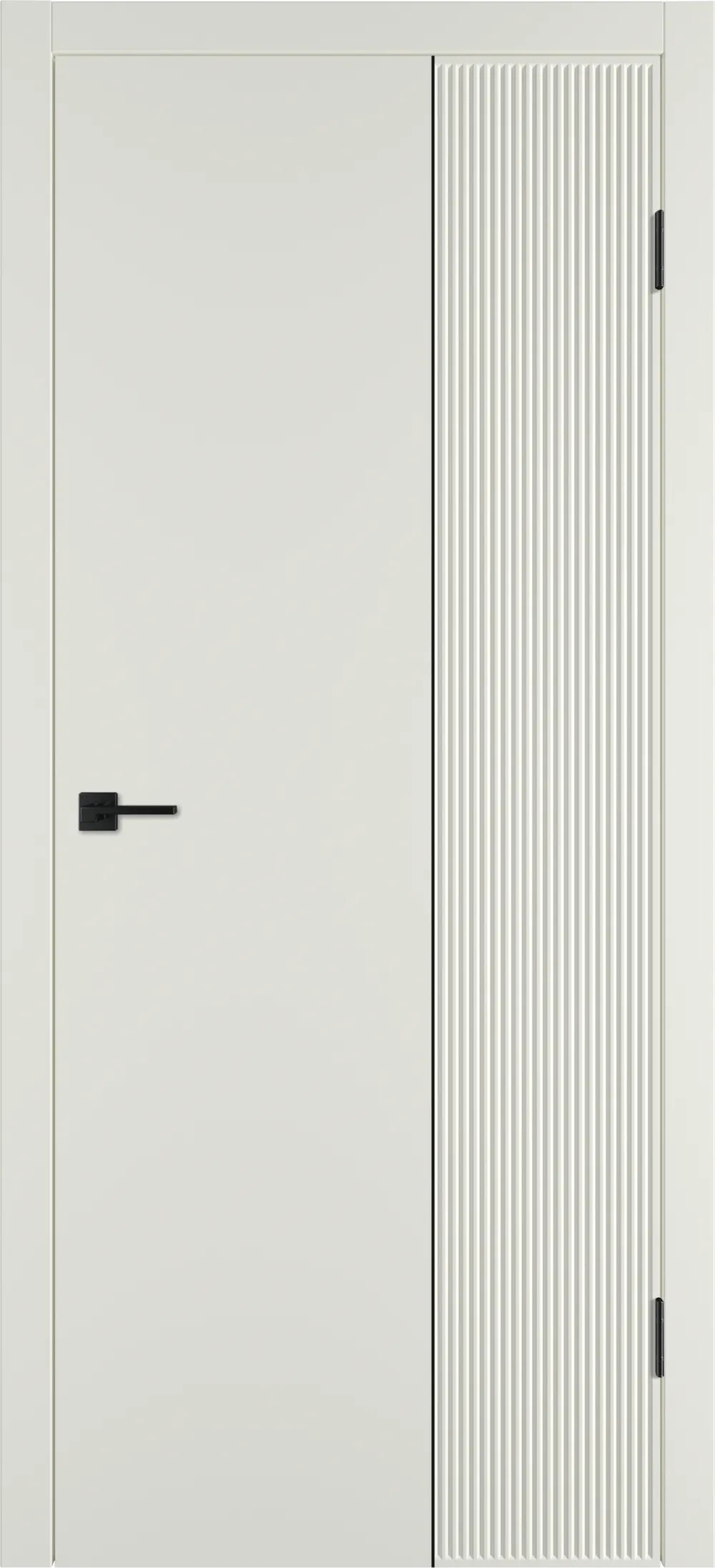 Integra 27.2 ДГ 800*2000 Магнолия эмаль Молдинг Черный