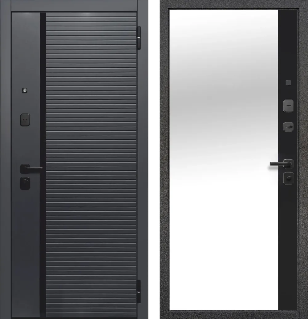 Гарда 9 см Черное Зеркало Сатин черный 860*2050 R