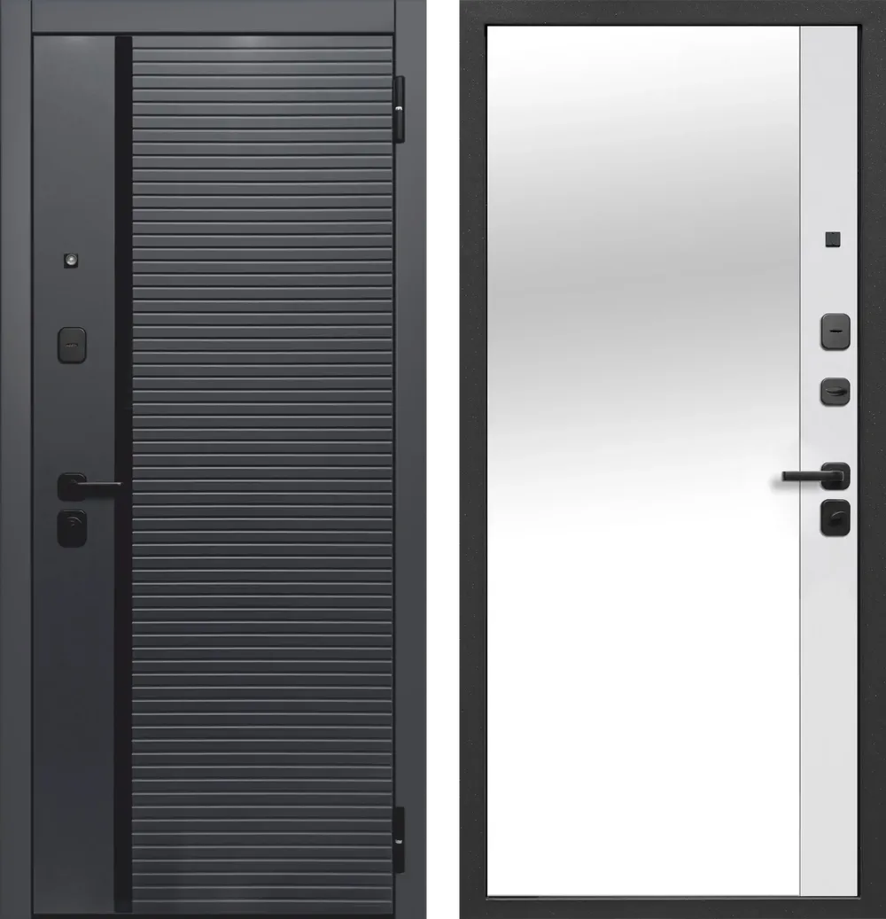 Гарда 9 см Черное Зеркало Эмалит белый 860*2050 R