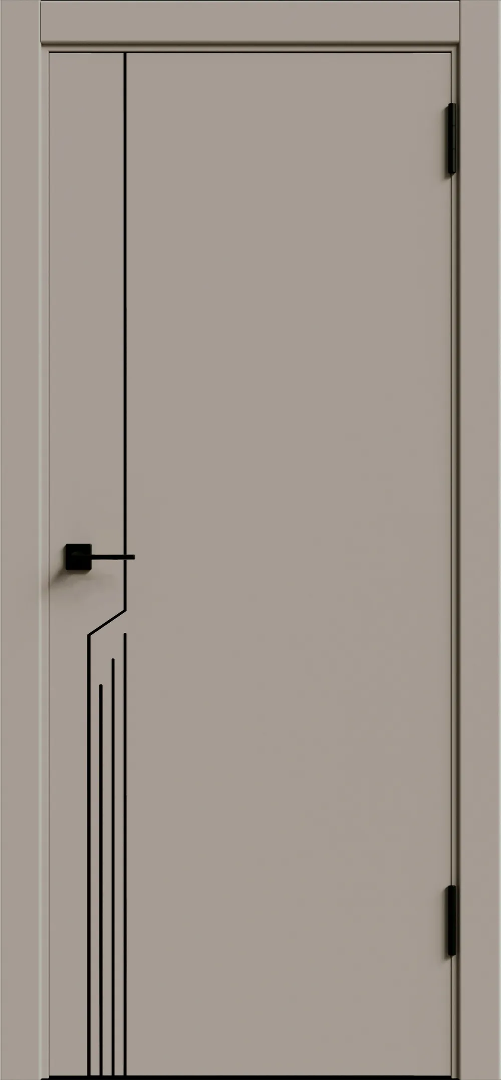 DM 1 ДГ 800*2000 Крим ABS черная с 4-х сторон