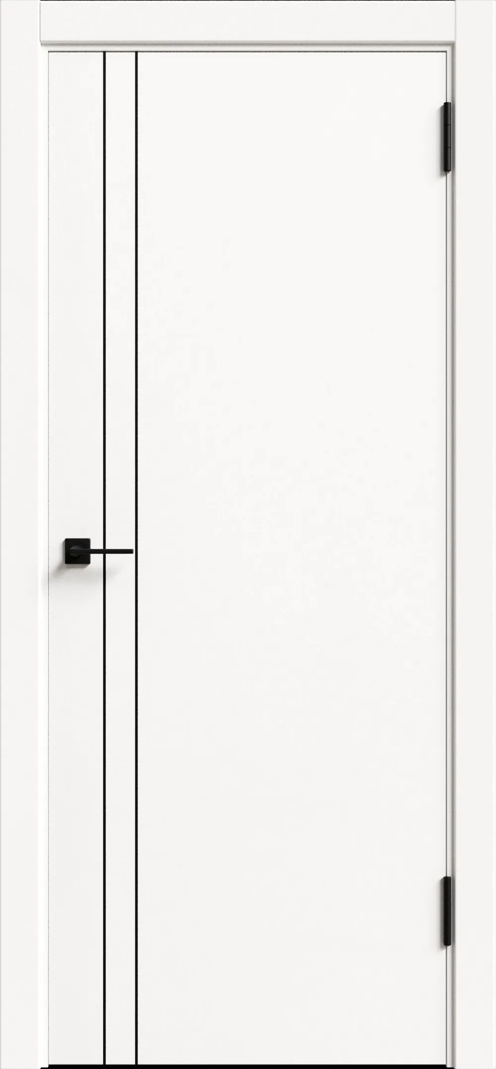 KM 2 ДГ 800*2000 Айс ABS черная с 4-х сторон молдинг ALU Черный