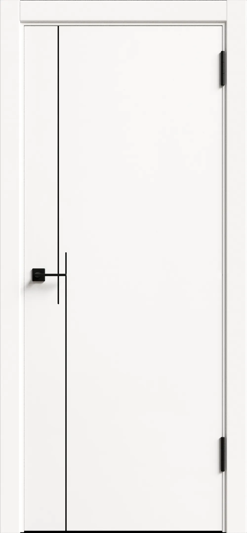 KM 3 ДГ 800*2000 Айс ABS черная с 4-х сторон молдинг ALU Черный