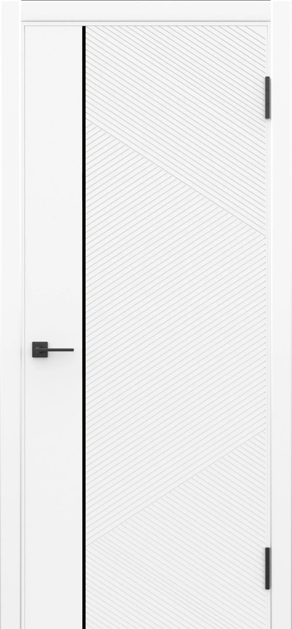 PM 6 ДГ 800*2000 Айс ABS черная с 2-х сторон молдинг ALU Черный