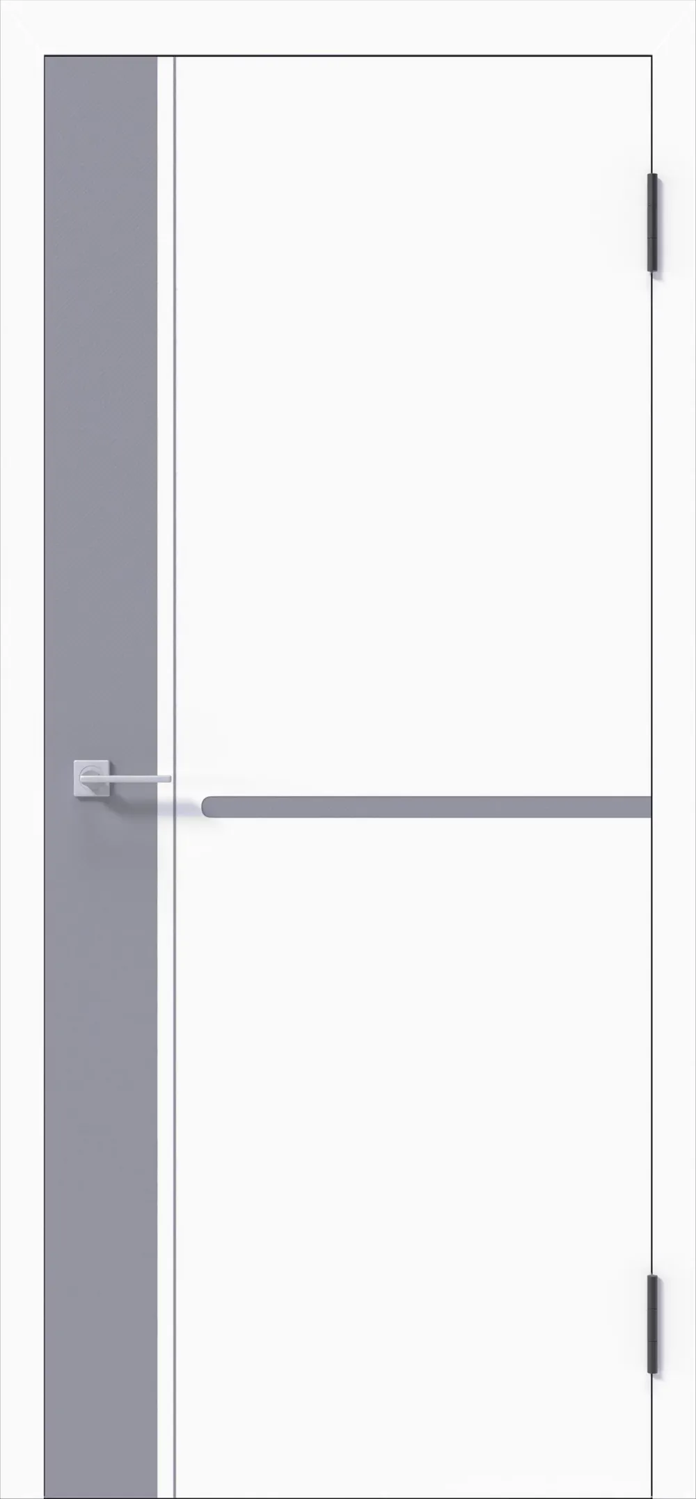 DM 2 ДГ 800*2000 White/Grey ABS черная с 4-х сторон