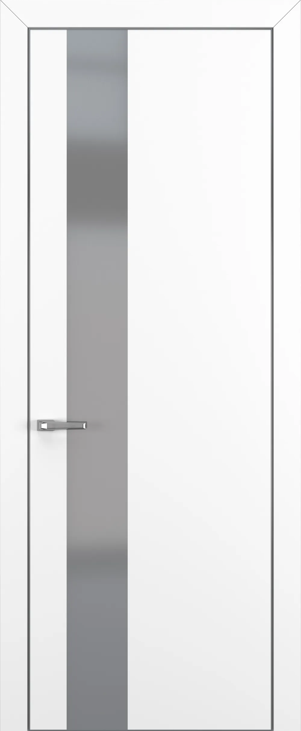 Квалитет К3 Silver Grey 800*2000 Белый матовый ALU Серая с 4-х зпп Eclipse 3.0 под 2 петли зпз 196 REVERS R