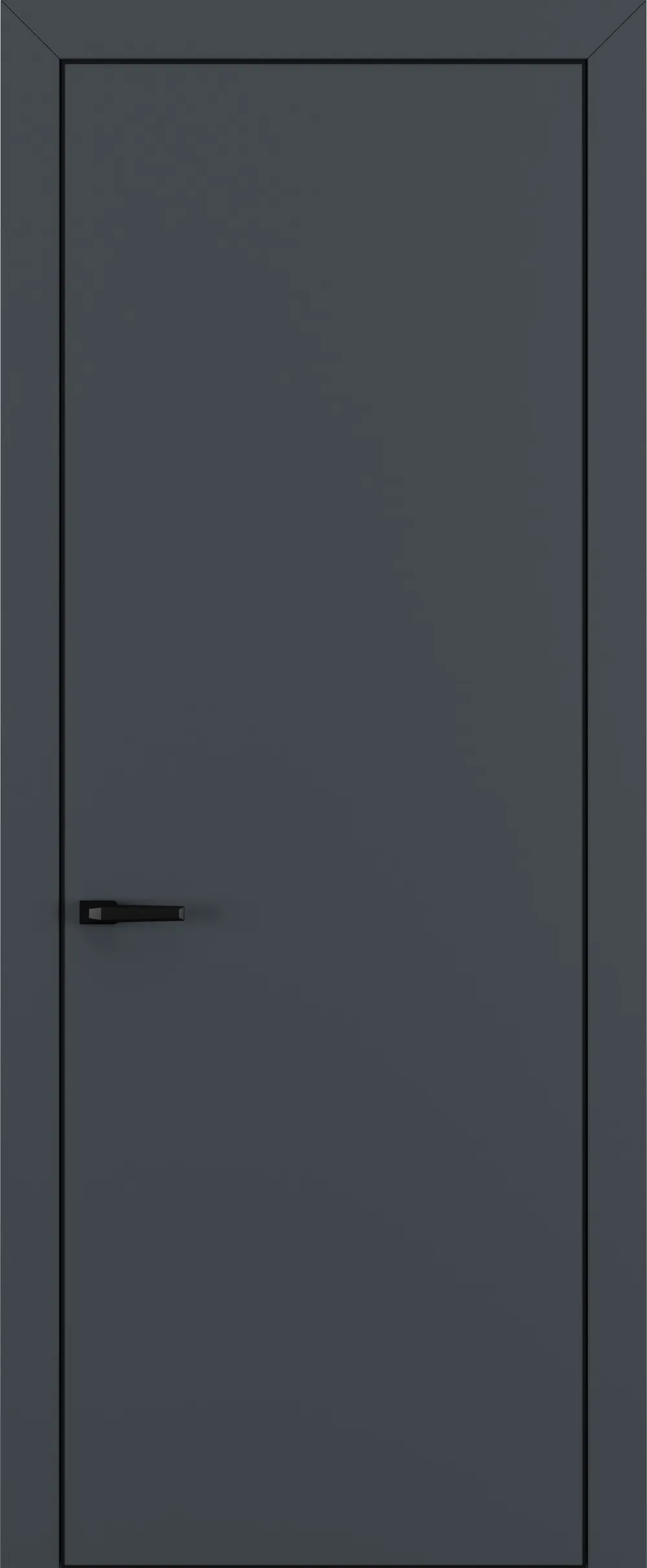 Квалитет К7 800*2000 Графит премьер мат ALU Черная с 4-х