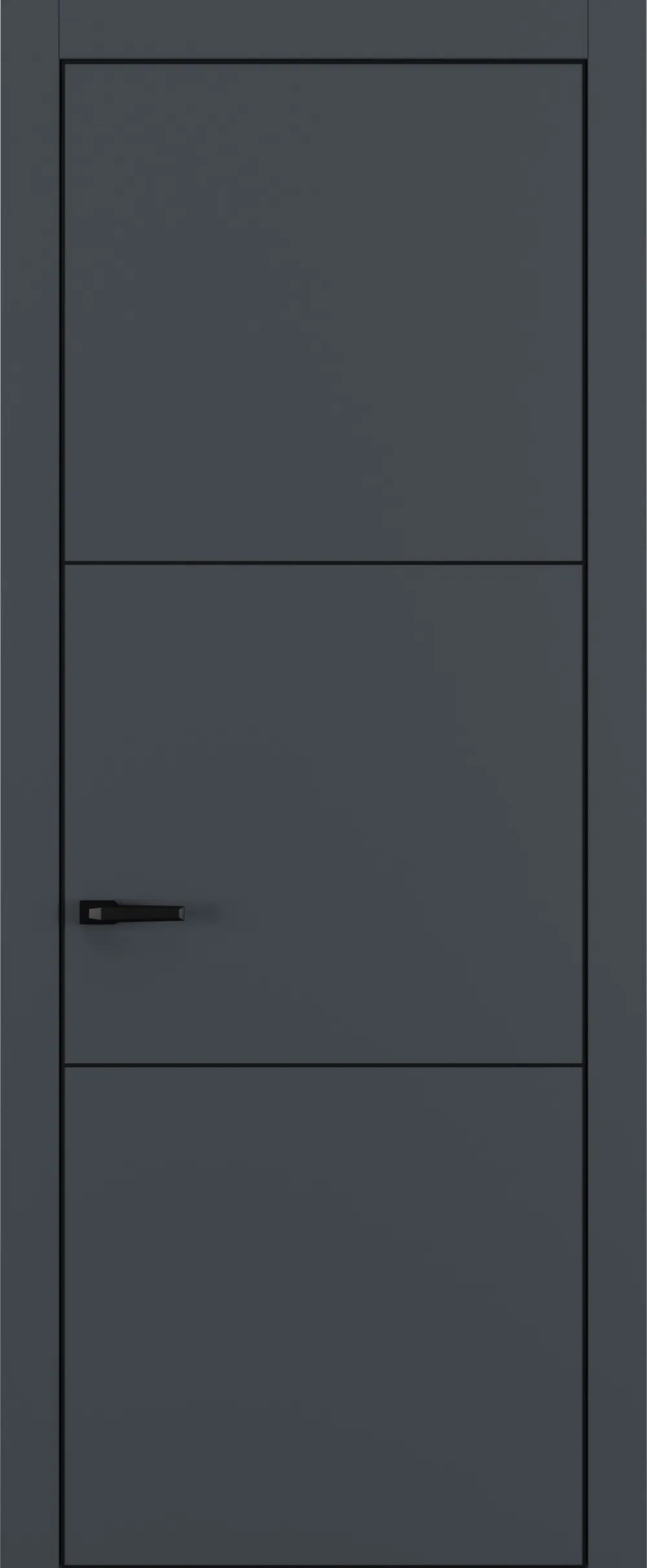 Квалитет К11 800*2000 Графит премьер мат ALU Черная с 4-х молдинг черный (Mb)