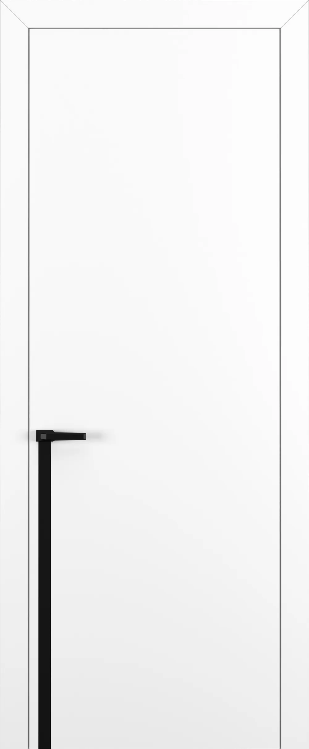 Квалитет К21 800*2000 Белый матовый ABS молдинг черный (Mb)