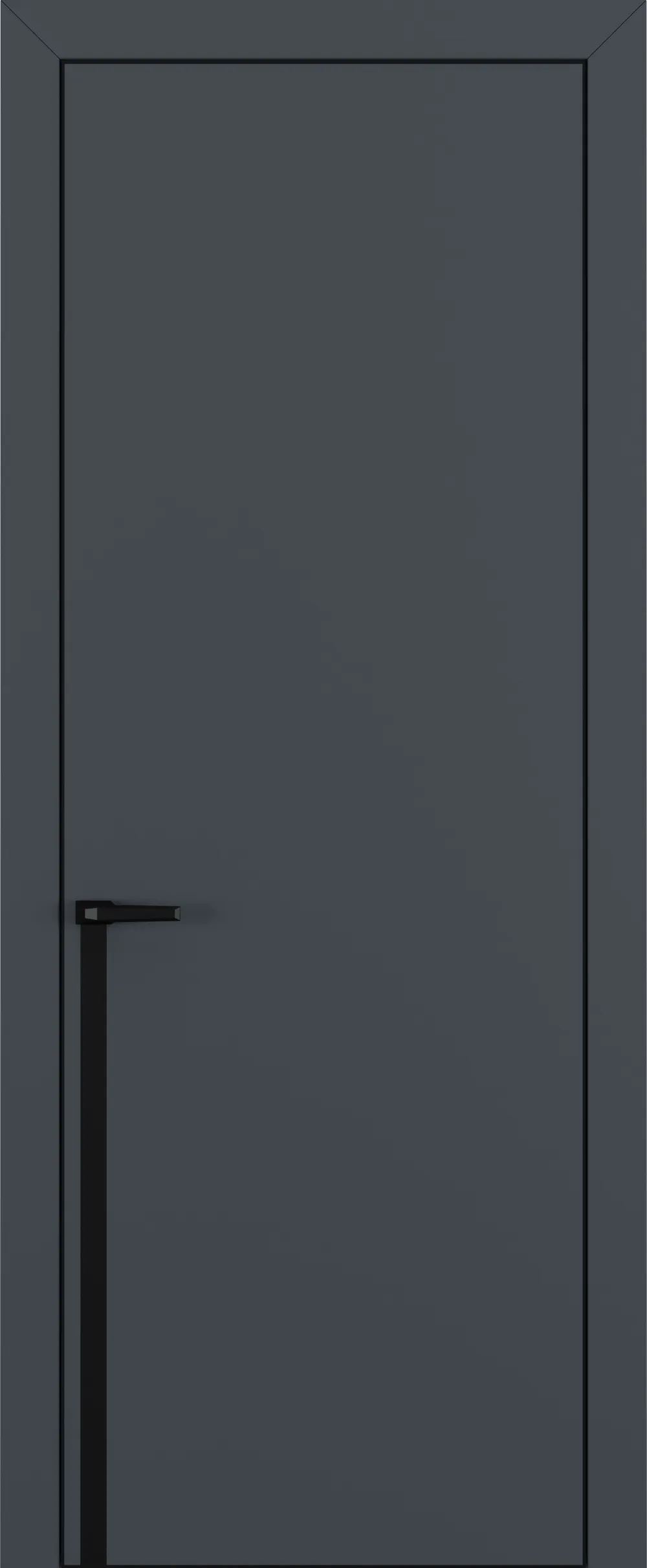 Квалитет К21 800*2000 Графит премьер мат ALU Черная с 4-х молдинг черный (Mb)