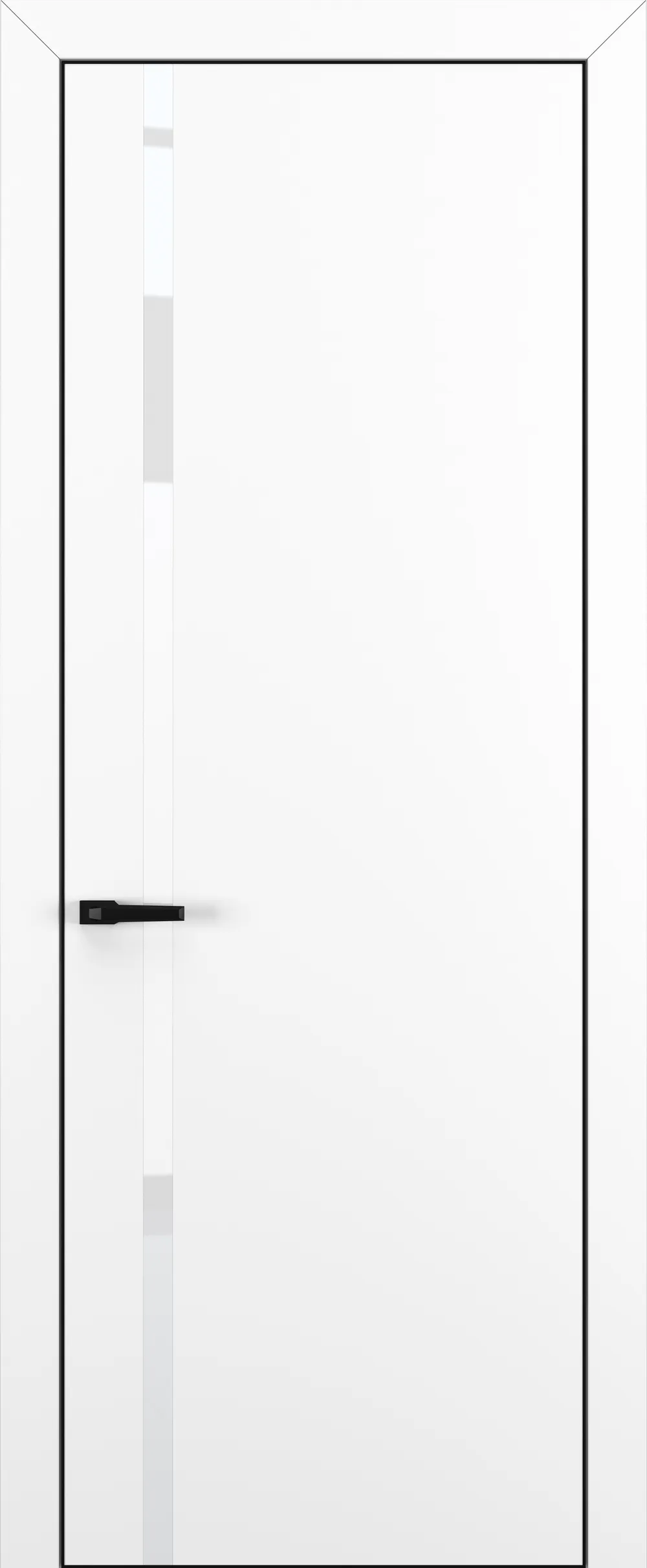 Квалитет К1 White Pure 800*2000 Белый матовый ALU Черная с 4-х зпп Eclipse под 2 петли зпз 196