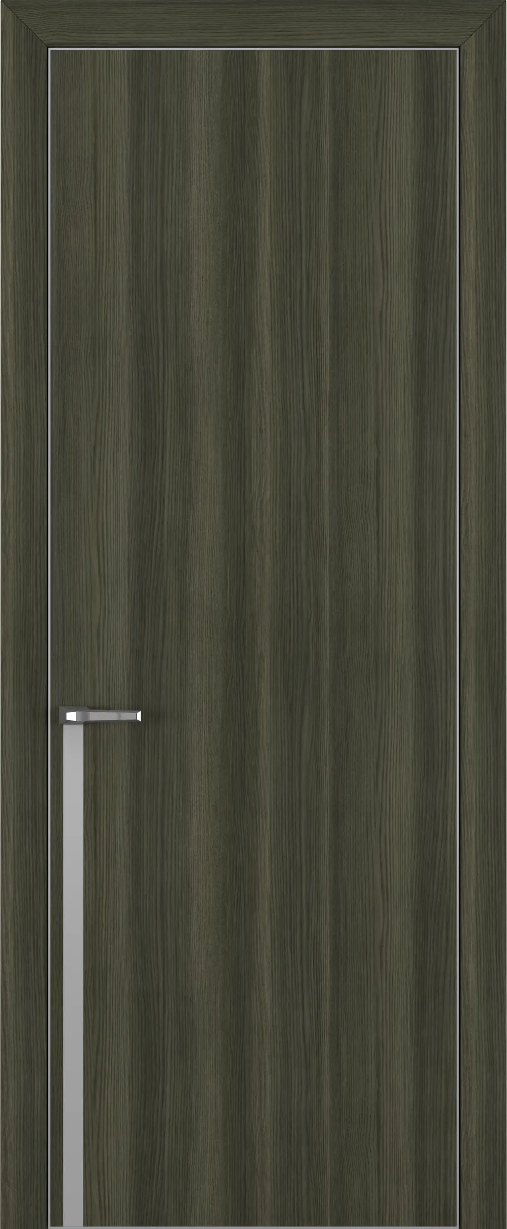 Квалитет К21 800*2000 Дуб темный ALU Серая с 4-х молдинг серебро (Mh)