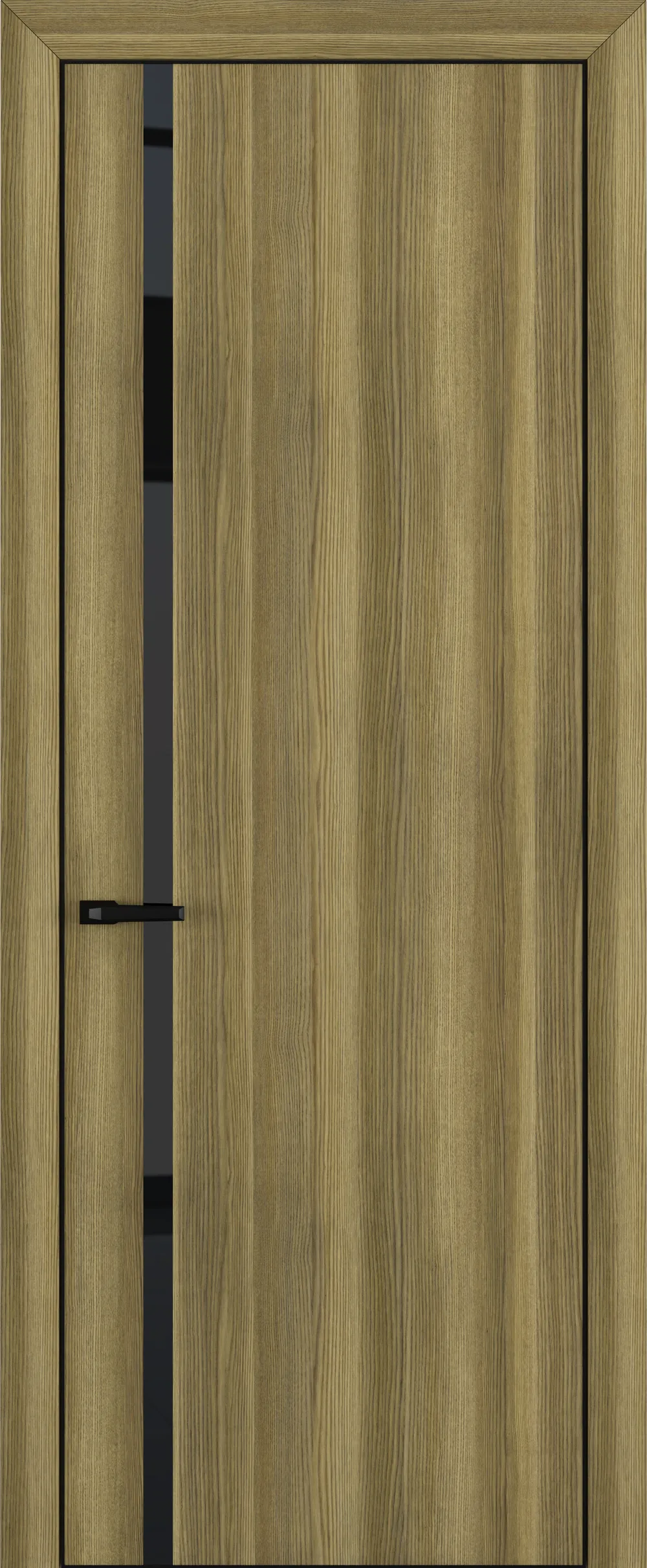 Квалитет К1 Black Classic 800*2000 Дуб серый ALU Черная с 4-х