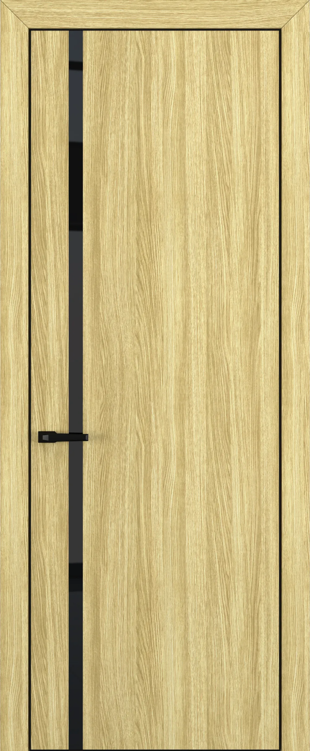 Квалитет К1 Black Classic 800*2000 Дуб натуральный ALU Черная зпп Eclipse под 2 петли зпз 196