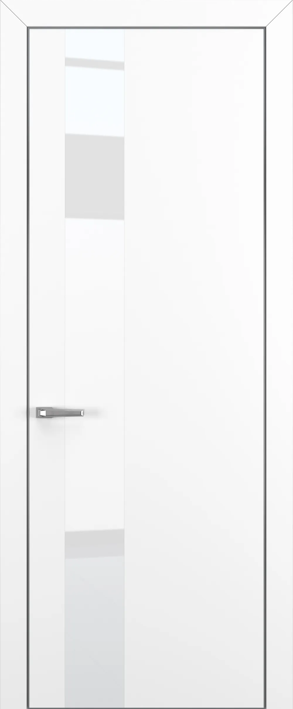 Квалитет К3 White Pure 800*2000 Белый матовый ALU Серая с 4-х