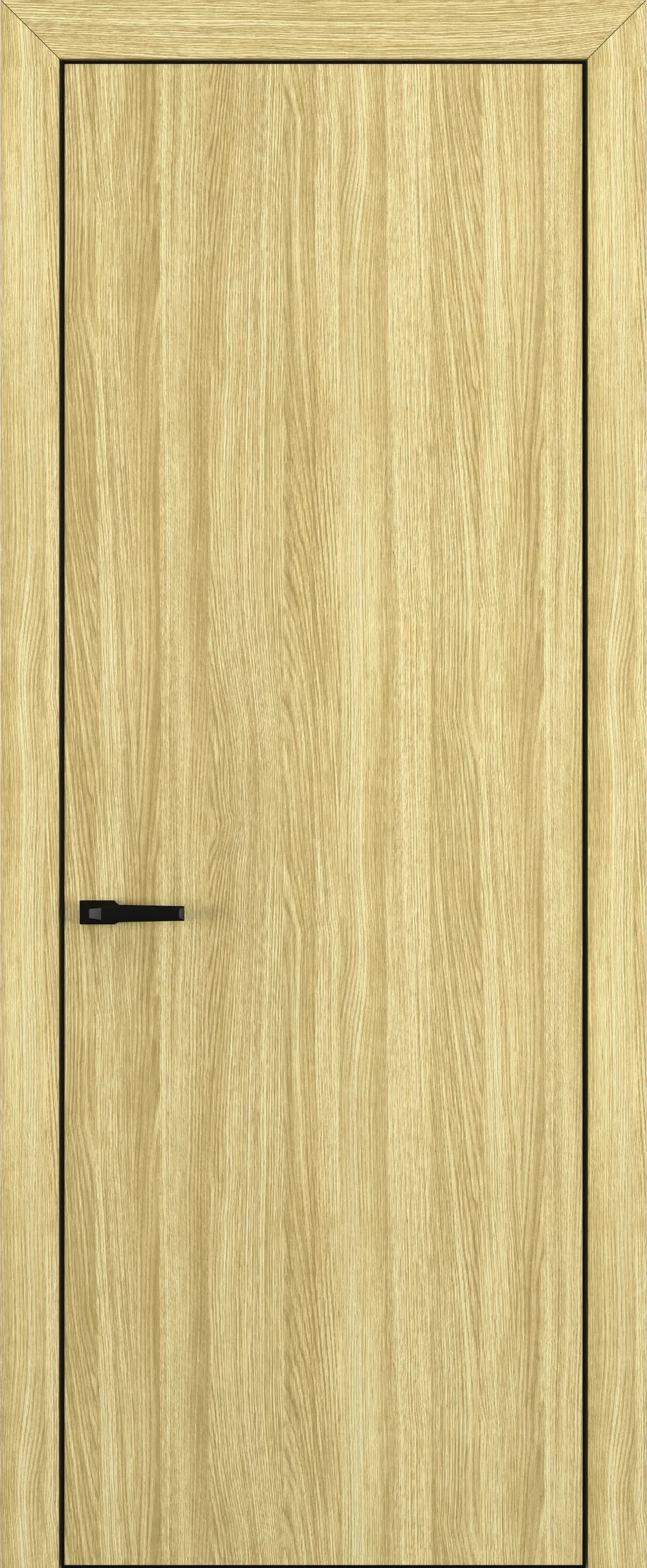 Квалитет К7 800*2000 Дуб натуральный ALU Черная зпп Eclipse под 2 петли зпз 196