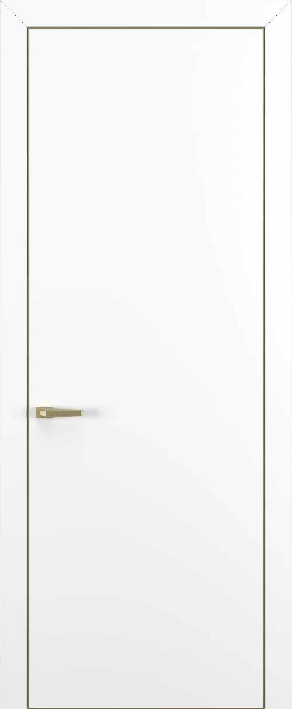 Квалитет К7 800*2000 Белый матовый ALU Золотая с 4-х зпп Eclipse под 2 петли зпз 196