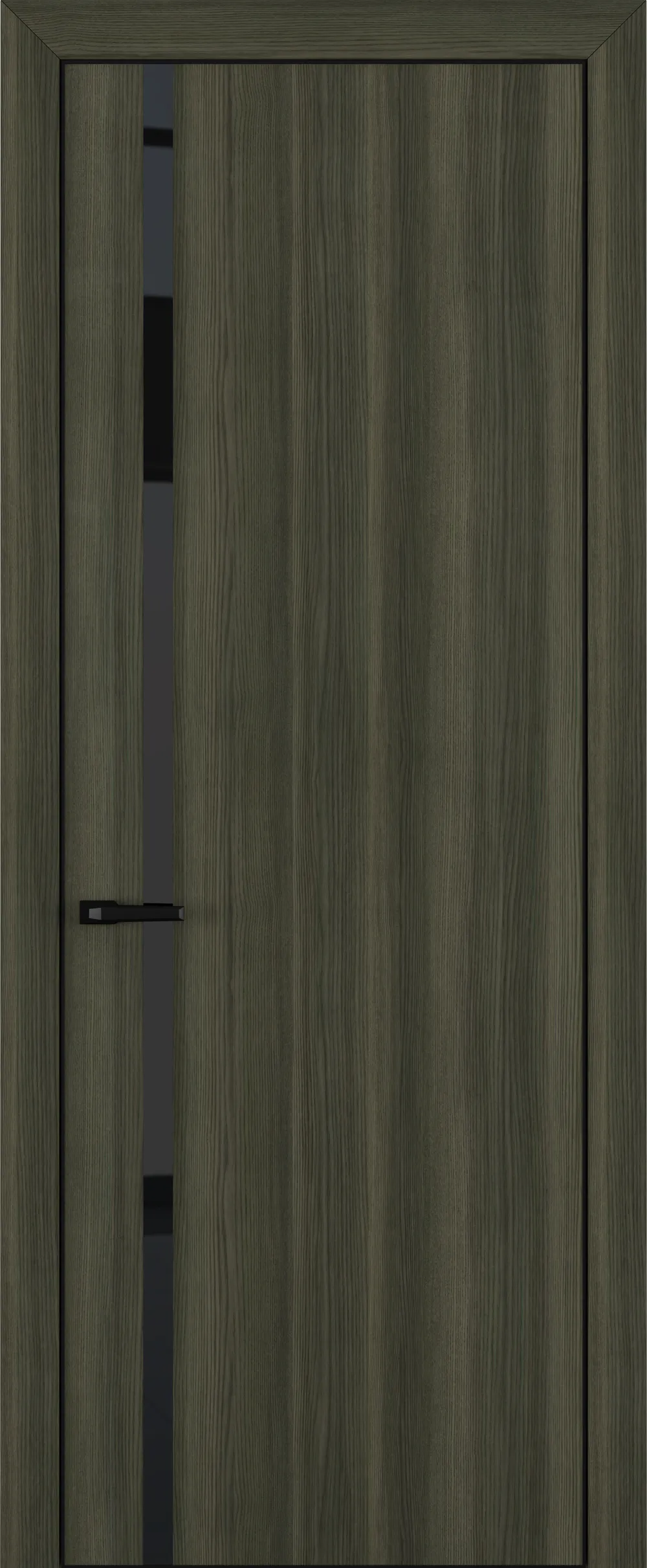 Квалитет К1 Black Classic 800*2000 Дуб темный ALU Черная с 4-х зпп Eclipse под 2 петли зпз 196 R