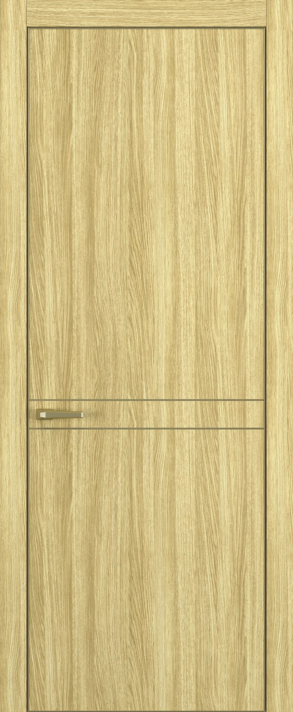 Квалитет К13 800*2000 Дуб натуральный ALU Золотая с 4-х молдинг золото (Mg)