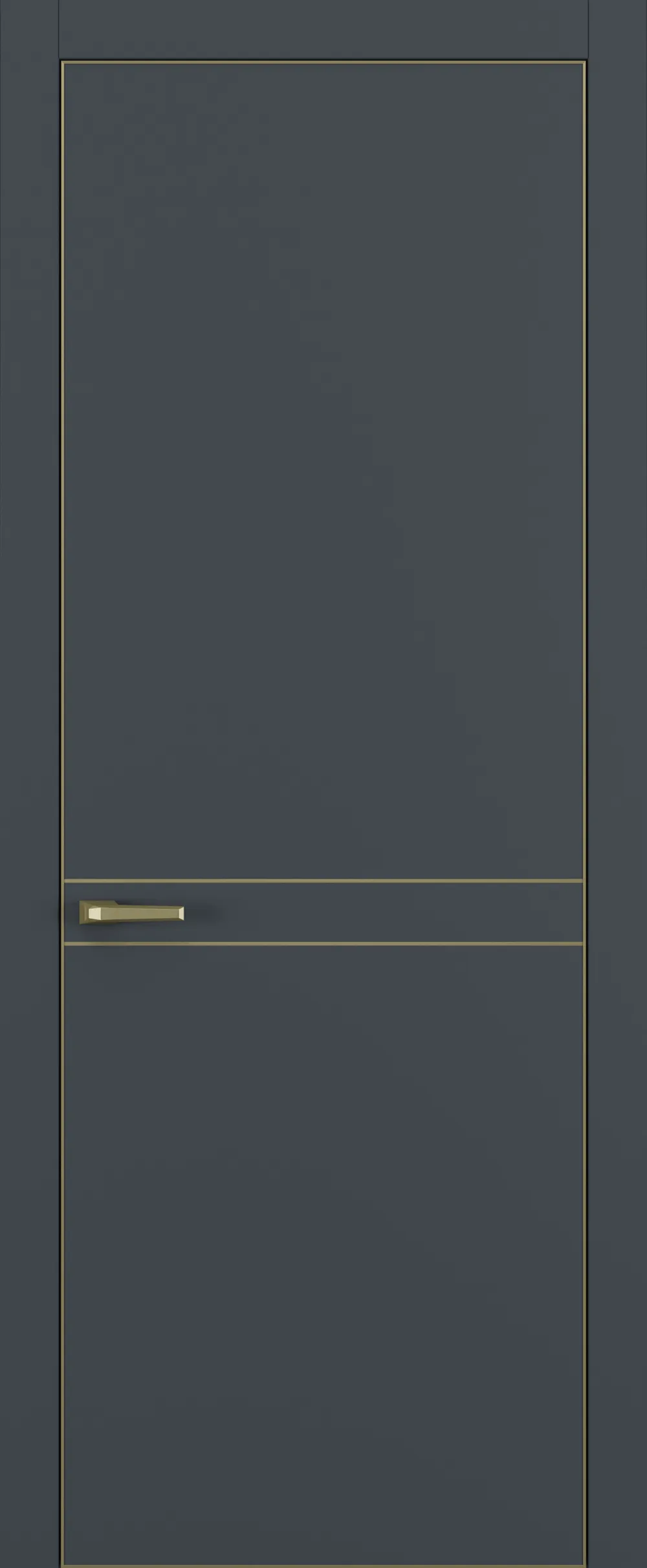 Квалитет К13 800*2000 Графит премьер мат ALU Золотая с 4-х молдинг золото (Mg)