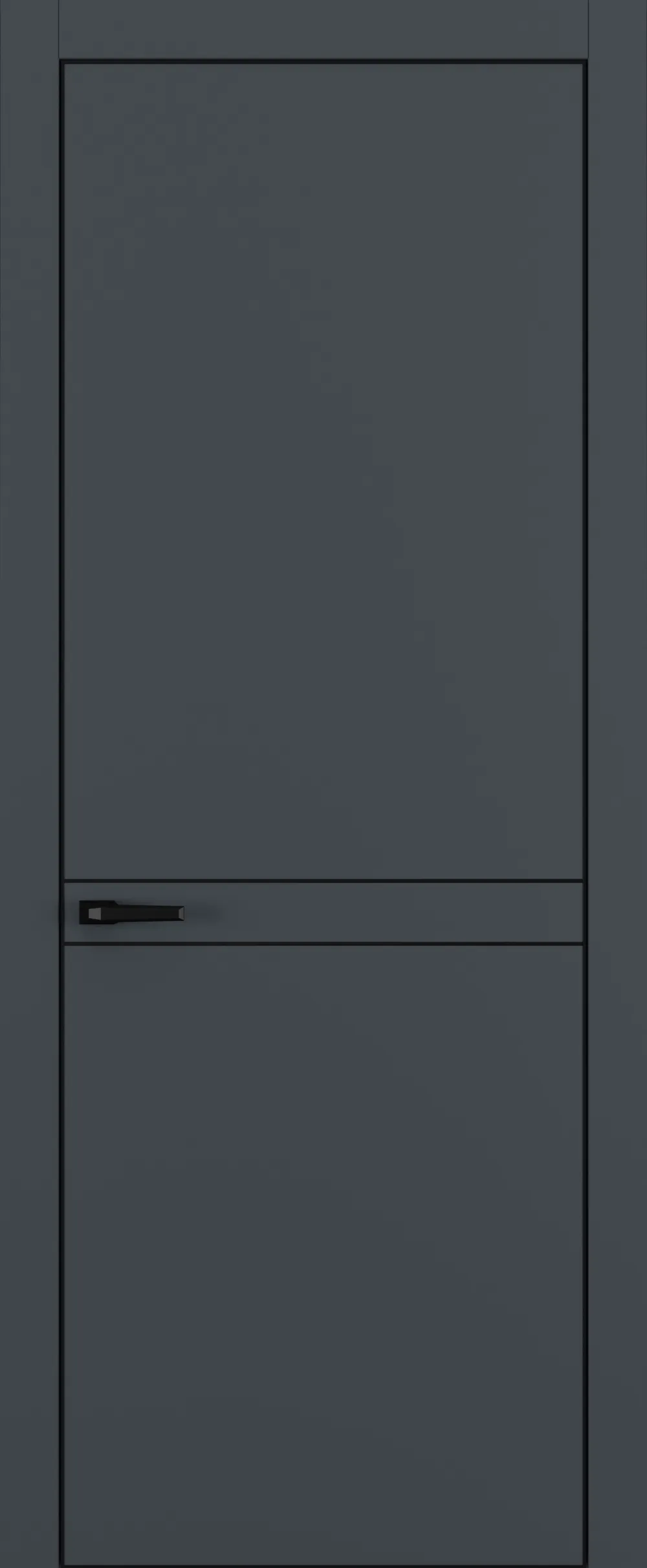 Квалитет К13 800*2000 Графит премьер мат ALU Черная с 4-х молдинг черный (Mb)