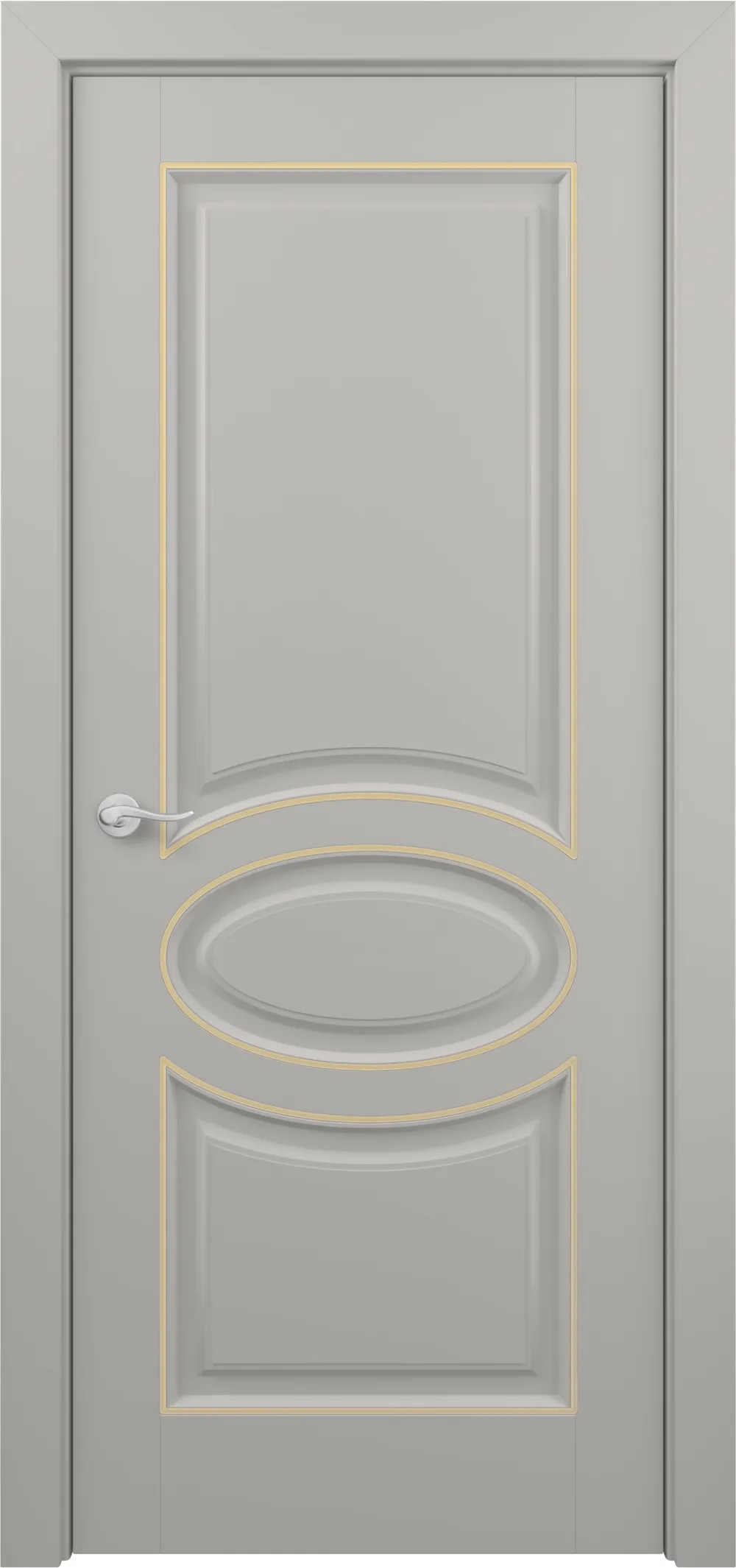 Прованс ДГ ART Classic Т2 800*2000 Светло-серая эмаль патина золото (в канавку)