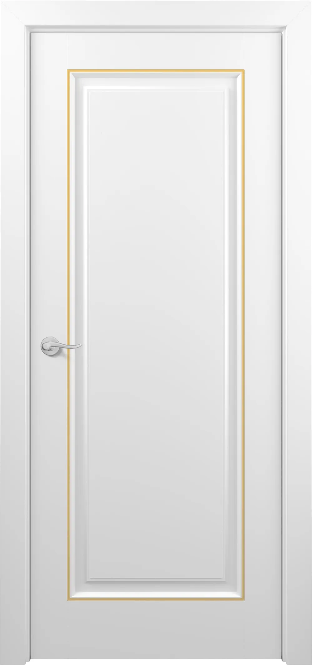 Неаполь ДГ ART Classic Т2 800*2000 Белая эмаль патина золото (в канавку)