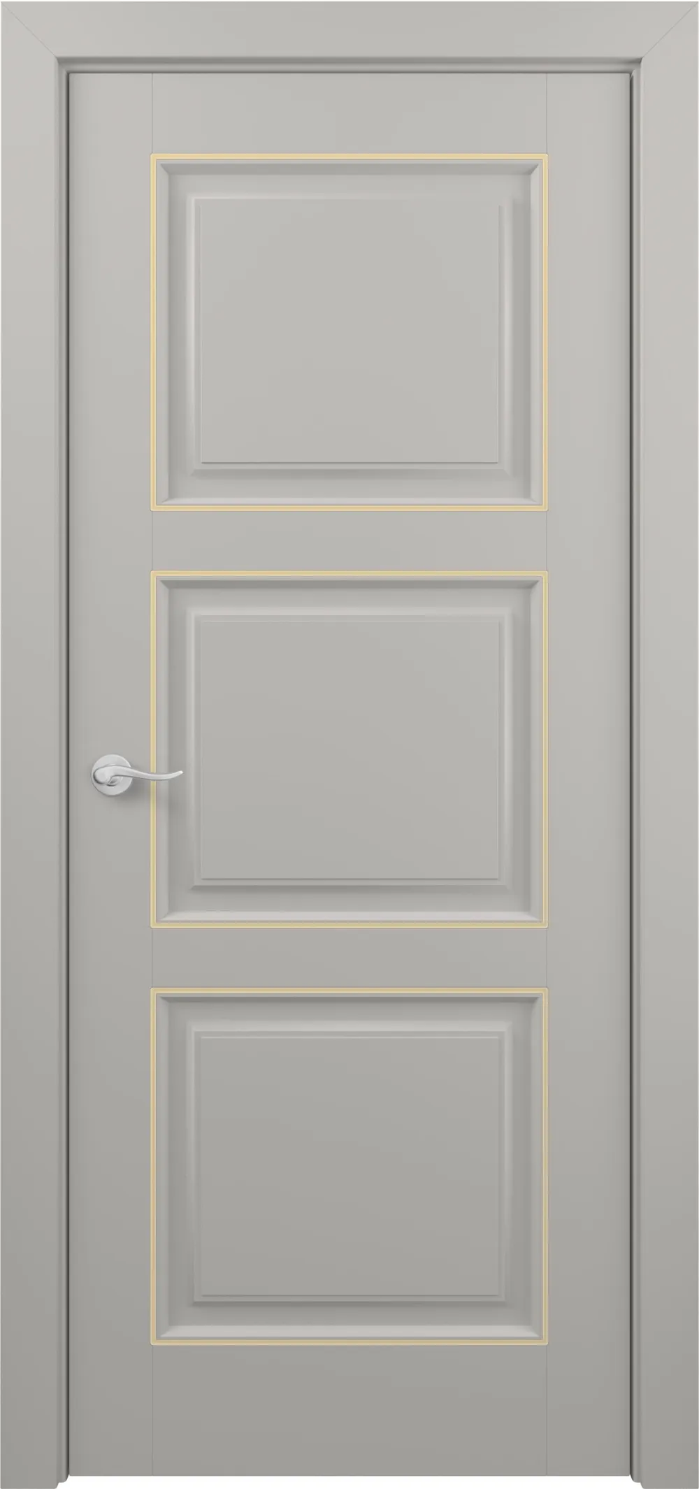 Гранд ДГ ART Classic Т2 800*2000 Светло-серая эмаль патина золото (в канавку)