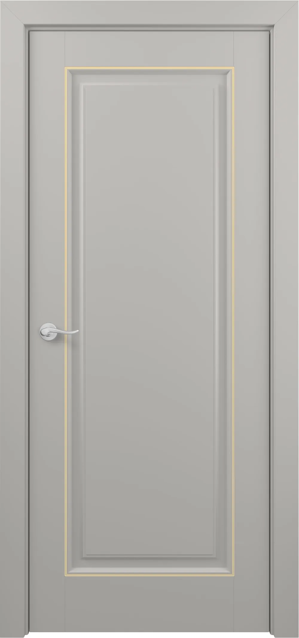 Неаполь ДГ ART Classic Т2 800*2000 Светло-серая эмаль патина золото (в канавку)