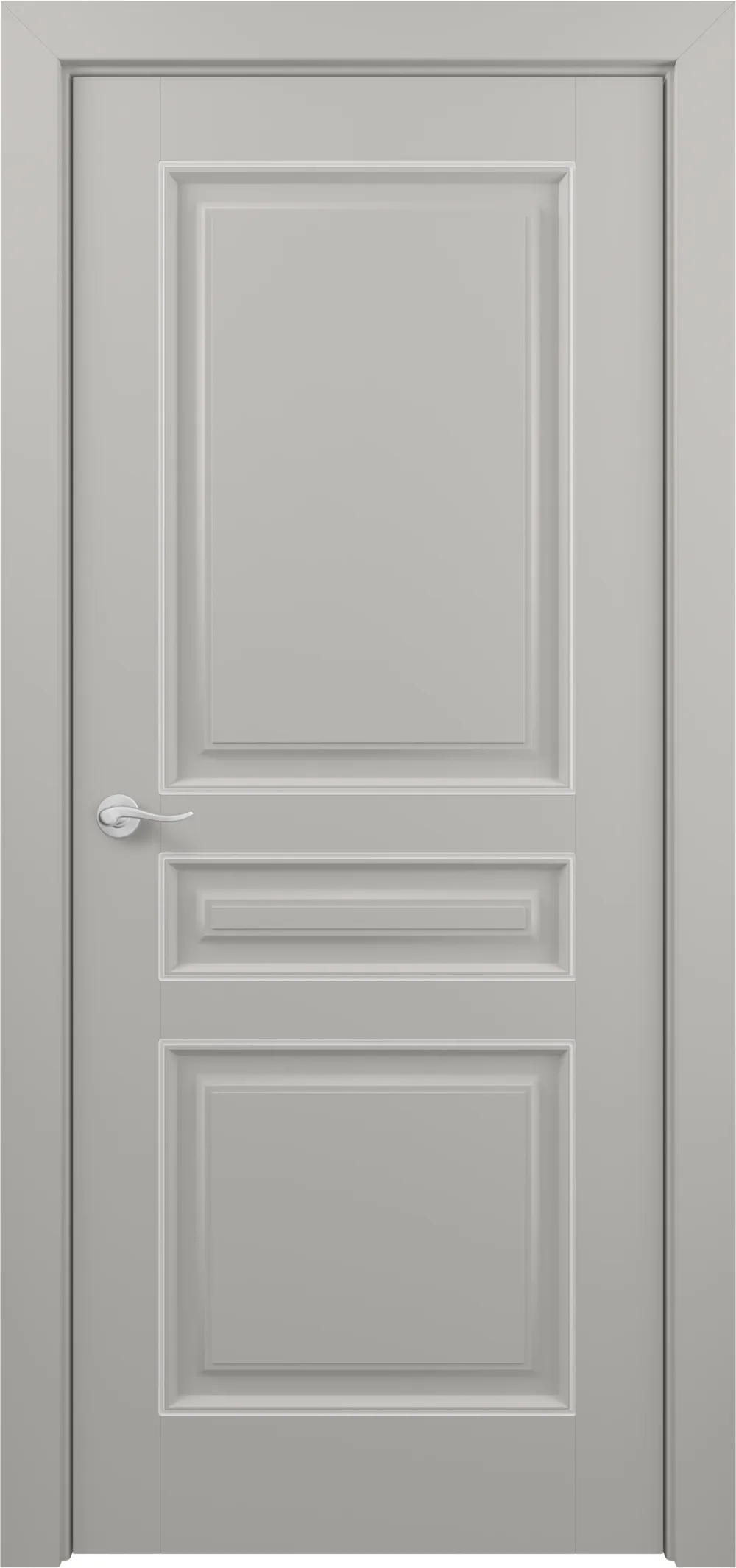 Ампир ДГ ART Classic Т2 800*2000 Светло-серая эмаль патина серебро (в канавку)