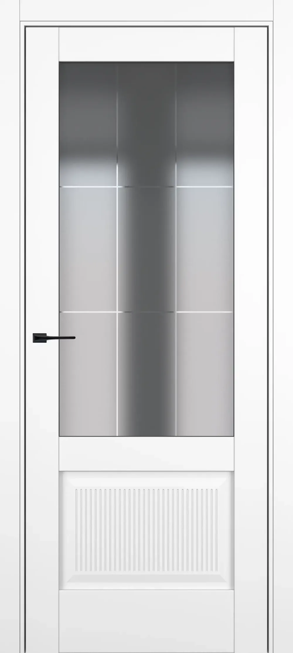 Неоклассико-6 мателюкс матовое с гравировкой 800*2000 Shellac White Б/ЗПЗ Б/ЗПП