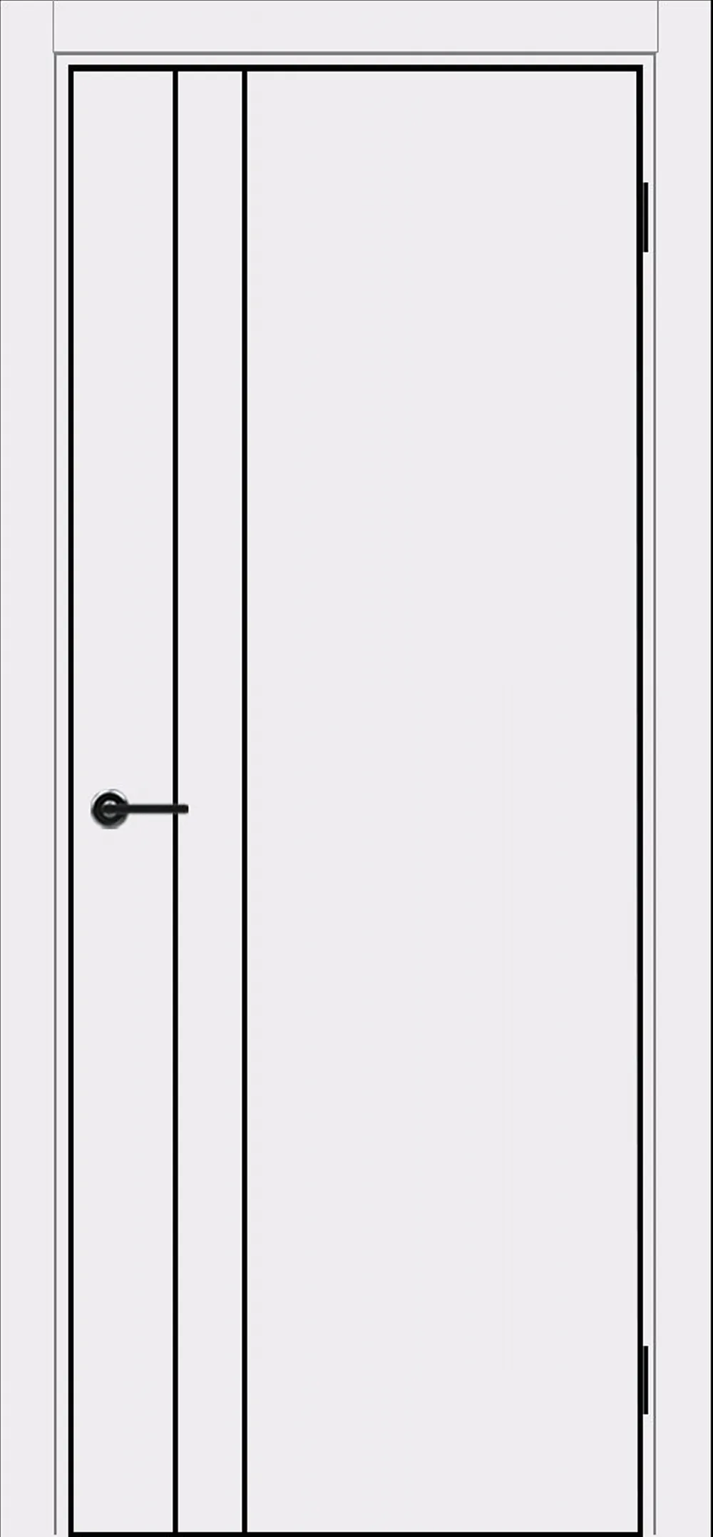 DZ-58 4AB 800*2000 Shellac White Молдинг черный кромка ALU Черная ЗПЗ
