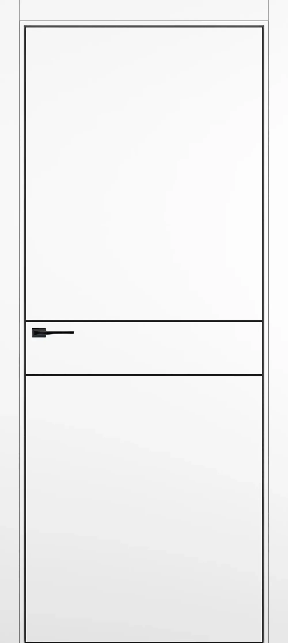 DZ-52 4AB 800*2000 Shellac White Молдинг черный кромка ALU Черная ЗПЗ