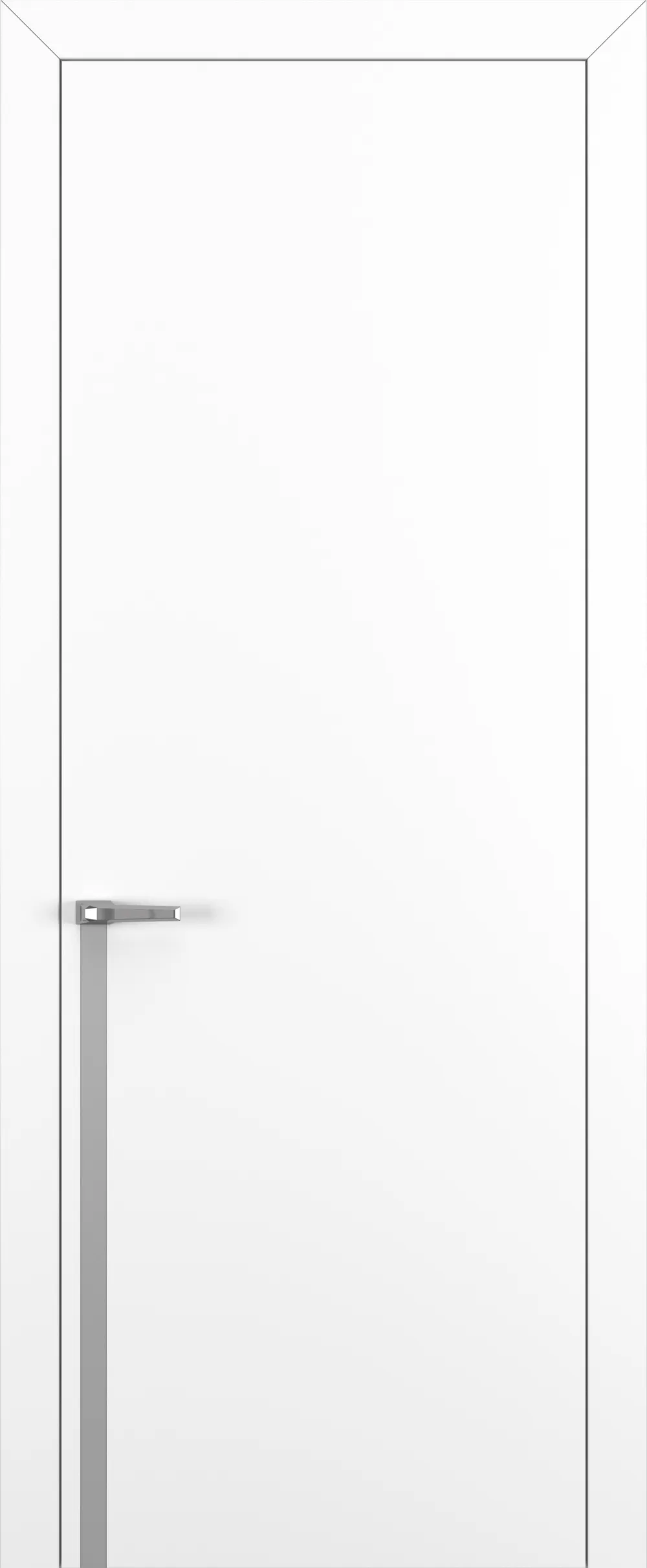 Квалитет К21 800*2000 Белый матовый ABS молдинг серебро (Mh) зпп Eclipse под 2 петли зпз 196