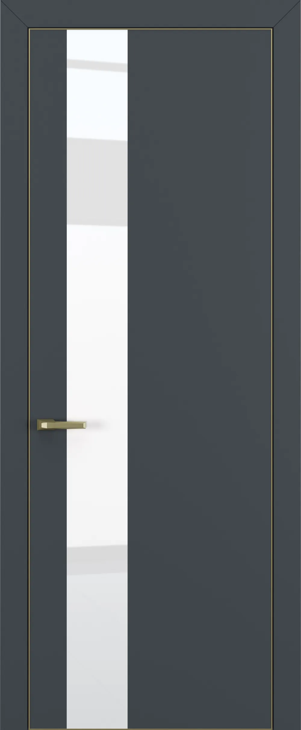 Квалитет К3 White Pure 800*2000 Графит премьер мат ALU Золотая с 4-х