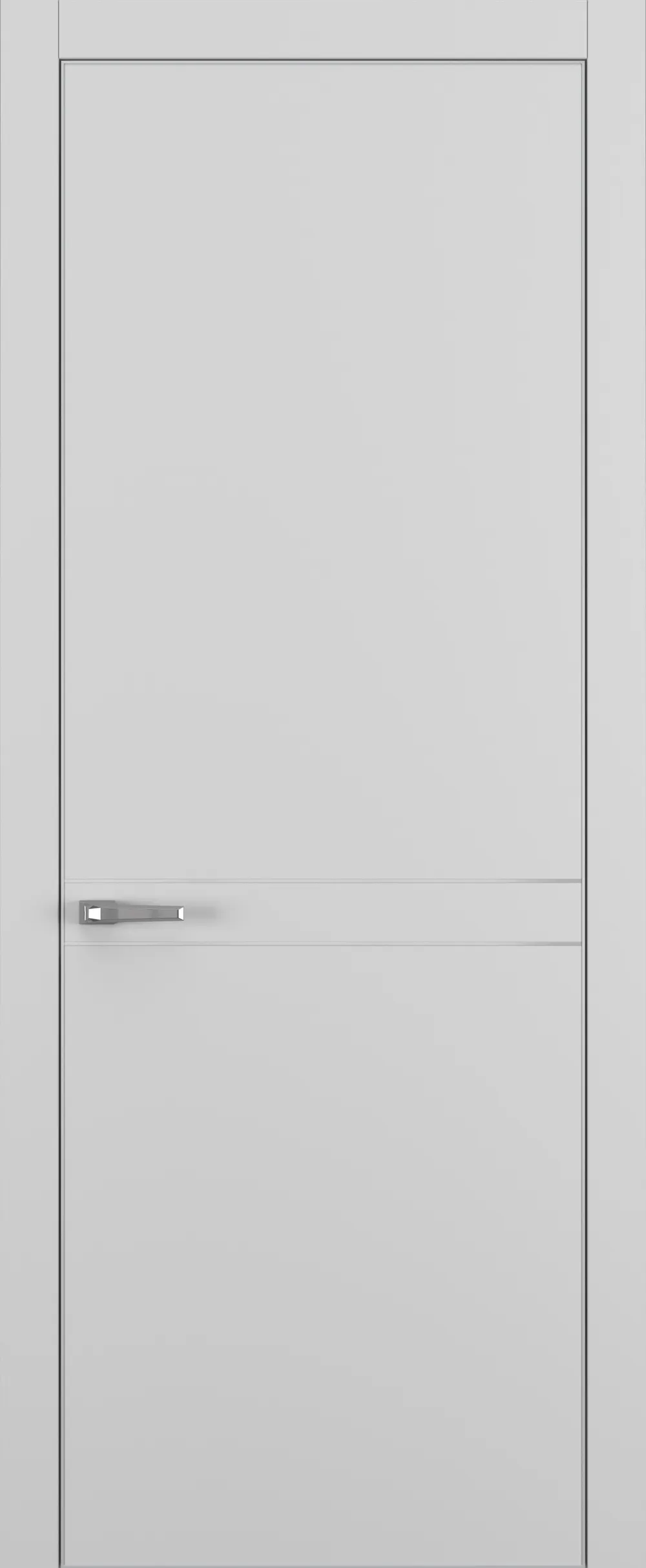 Квалитет К13 800*2000 Матовый серый ALU Серая с 4-х молдинг серебро (Mh)