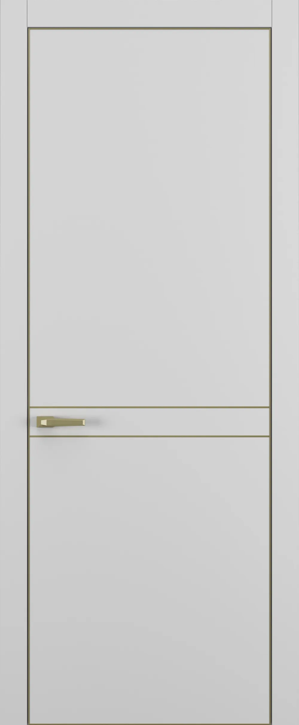 Квалитет К13 800*2000 Матовый серый ALU Золотая с 4-х молдинг золото (Mg)