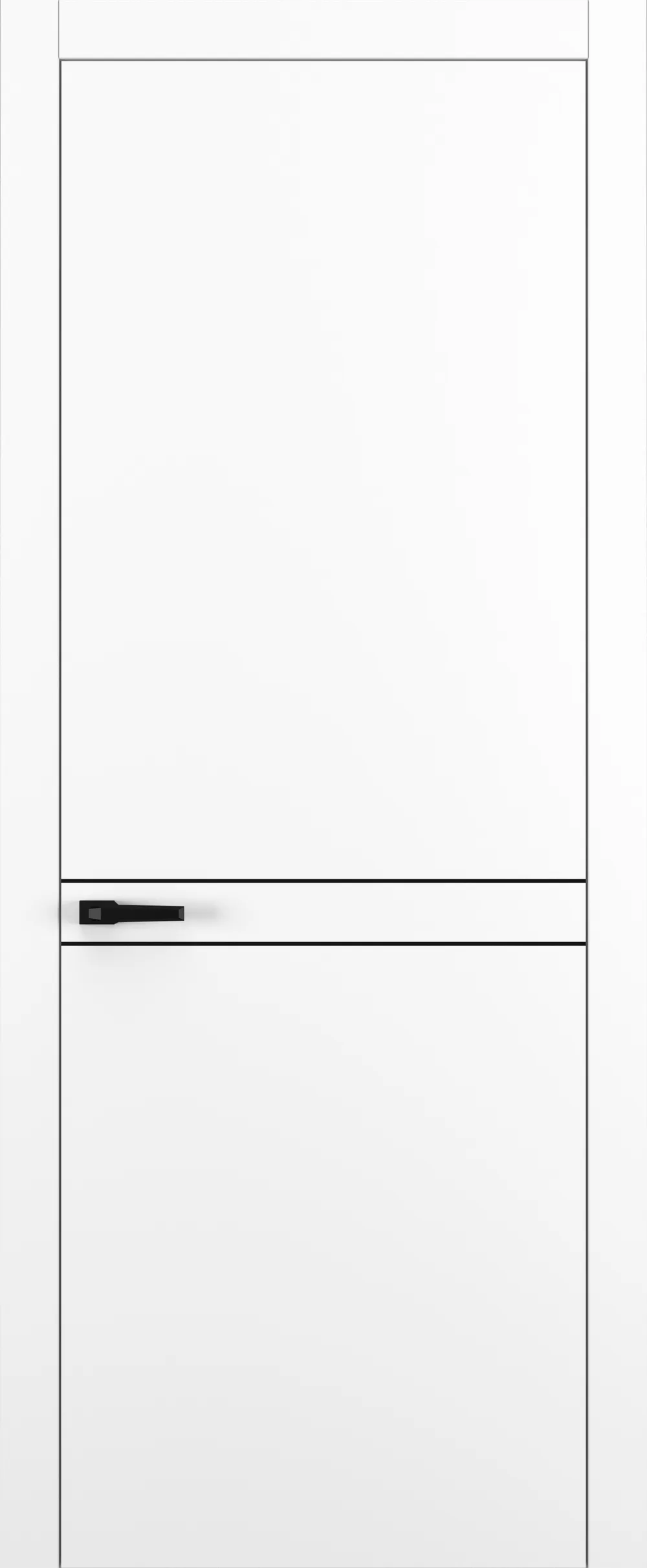 Квалитет К13 800*2000 Белый матовый ABS молдинг черный (Mb)