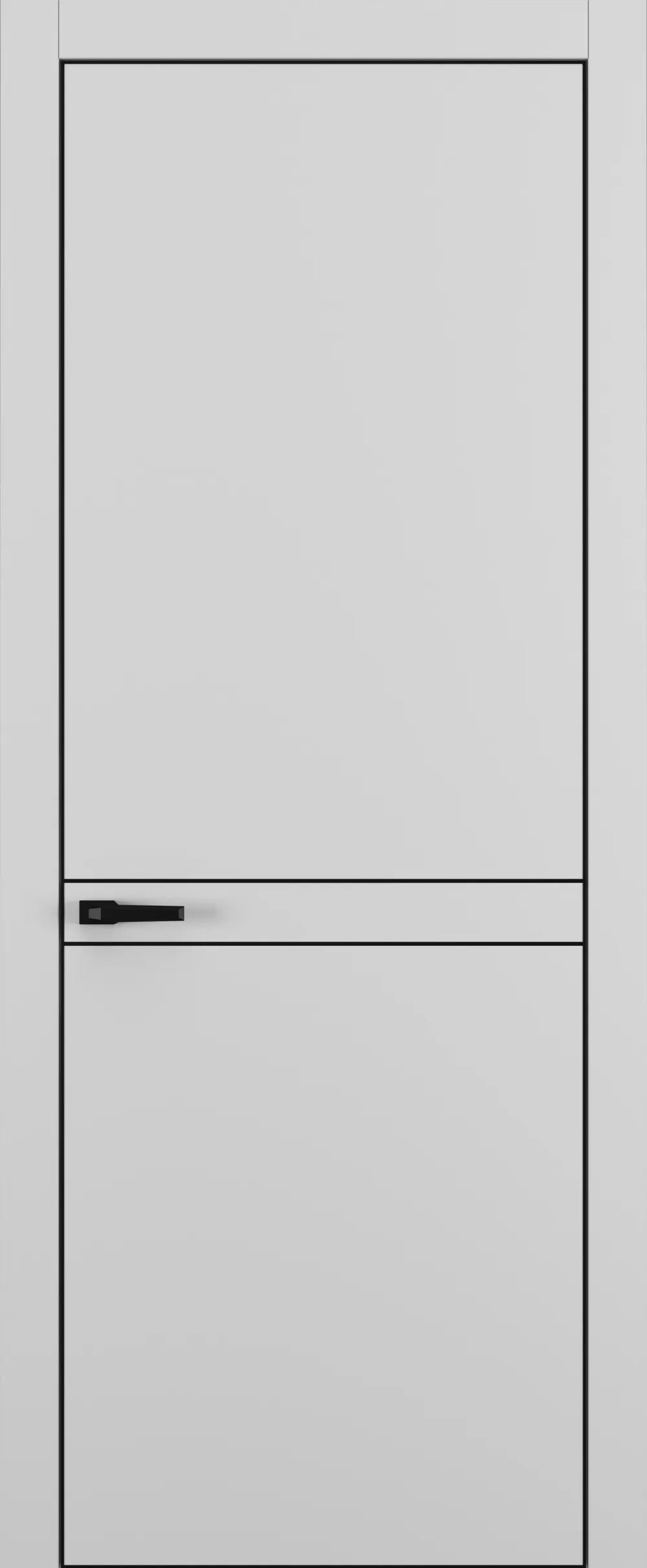 Квалитет К13 800*2000 Матовый серый ALU Черная с 4-х молдинг черный (Mb)