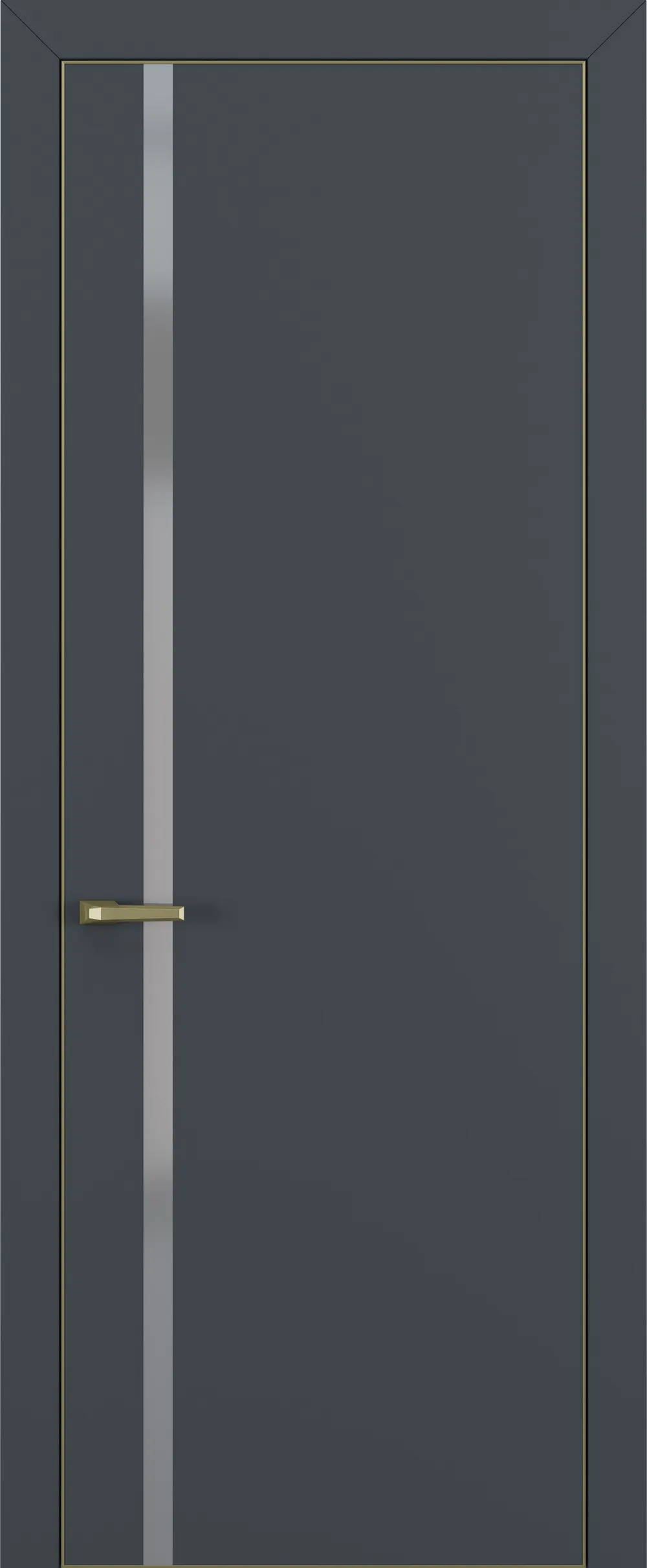 Квалитет К1 Silver Grey 800*2000 Графит премьер мат ALU Золотая с 4-х зпп Eclipse под 2 петли