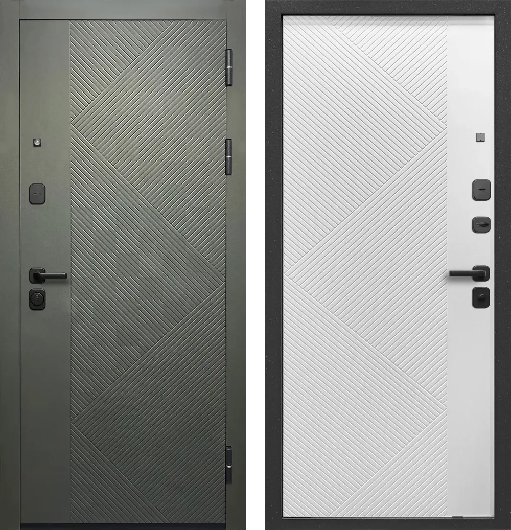 Гарда 9 Диагональ Белый сатин 860*2050 R