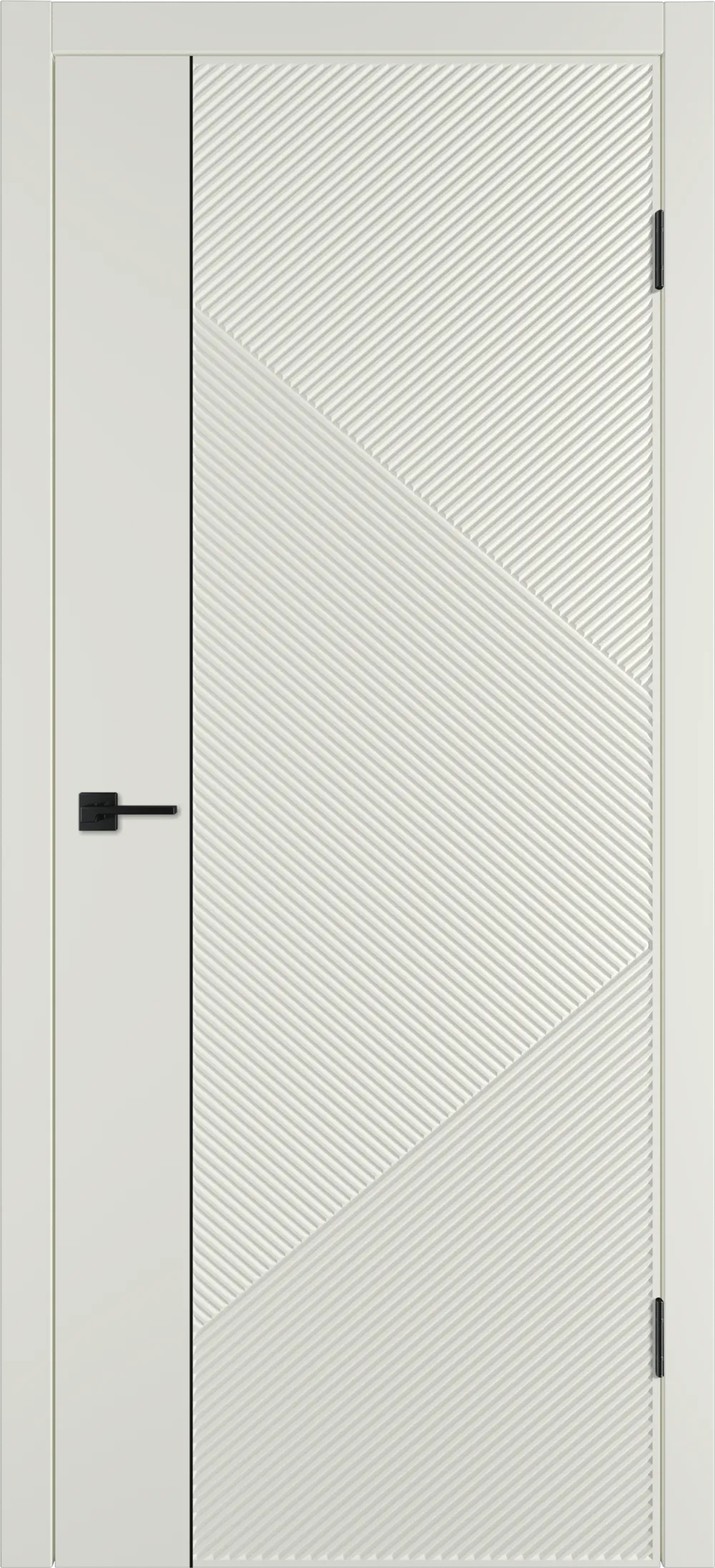 Integra 25.1 ДГ 800*2000 Магнолия эмаль Молдинг Черный