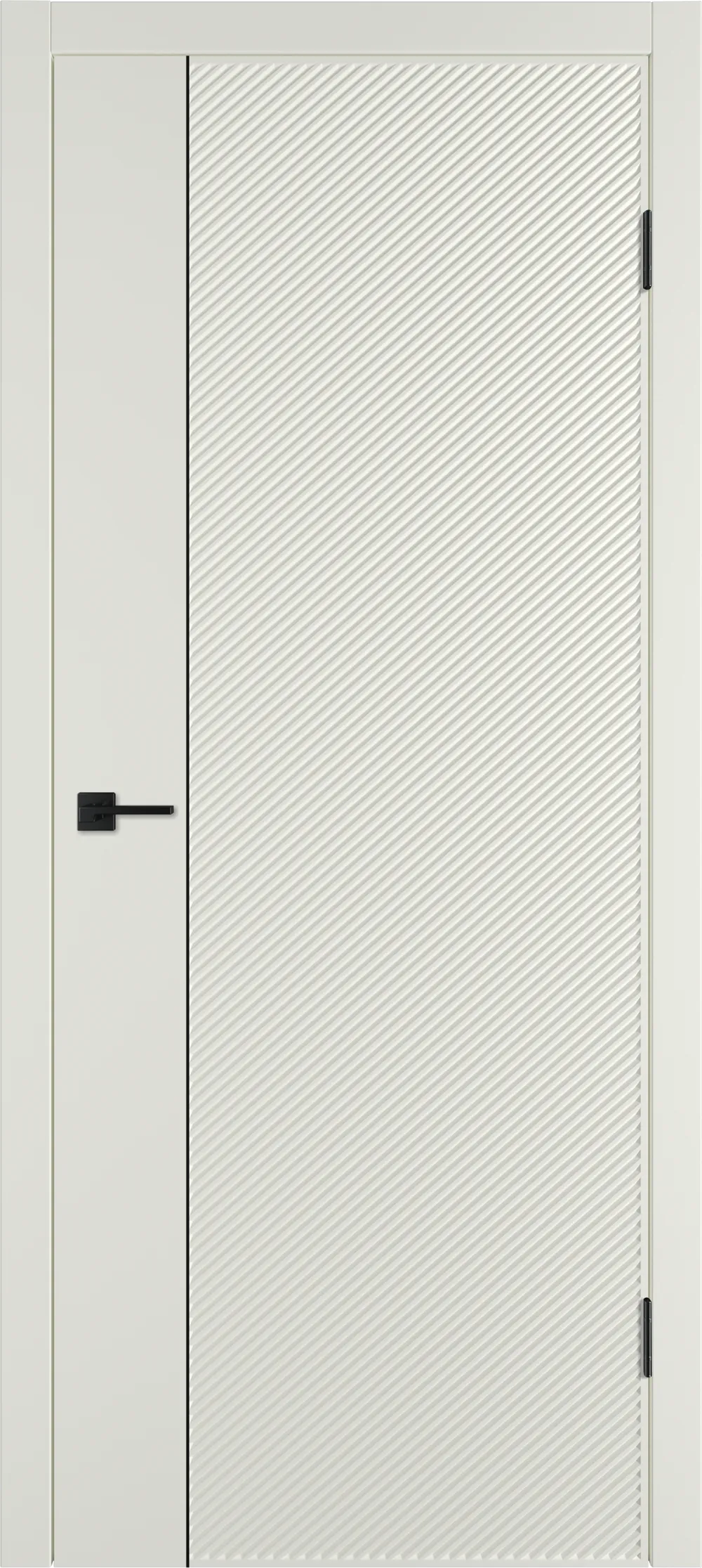 Integra 26.1 ДГ 800*2000 Магнолия эмаль Молдинг Черный