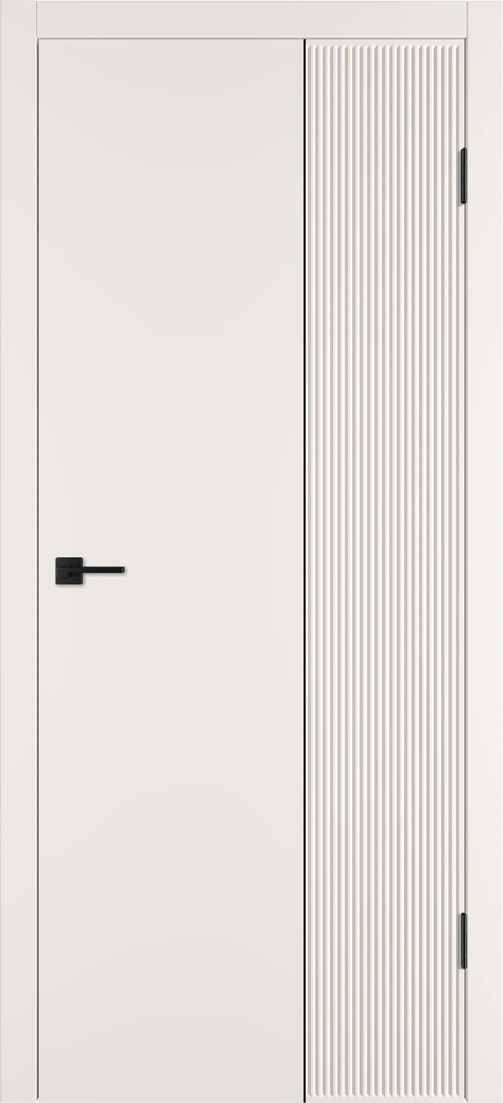 Integra 27.2 ДГ 800*2000 Слоновая кость эмаль Молдинг Черный