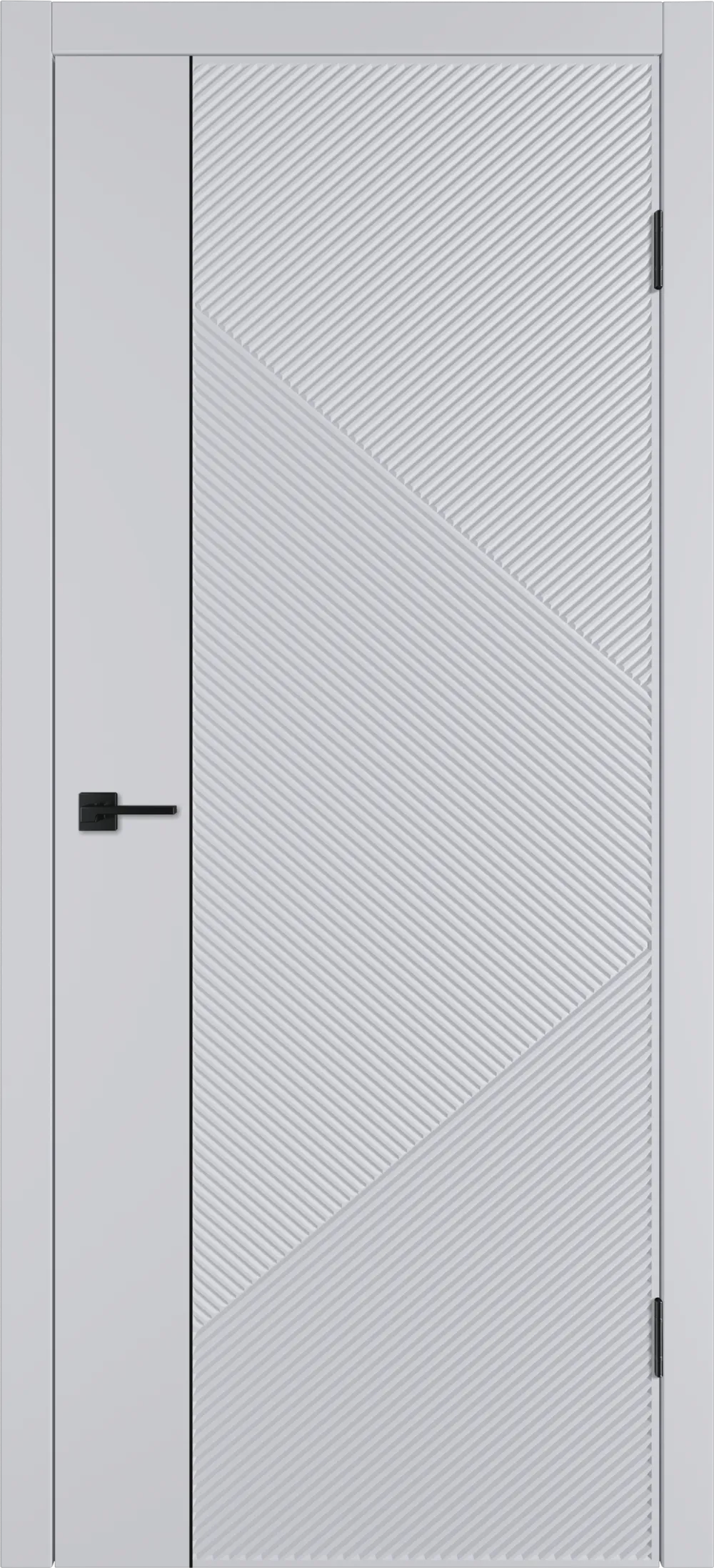 Integra 25.1 ДГ 800*2000 Светло-серая эмаль Молдинг Черный