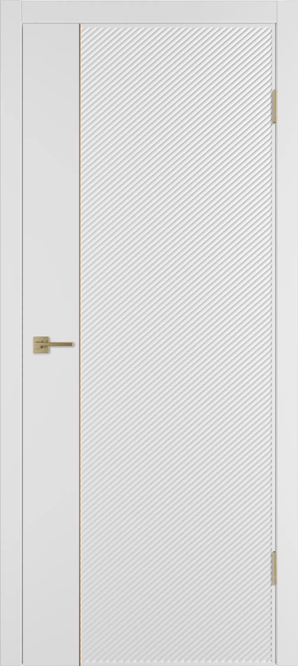 Integra 26.1 ДГ 800*2000 Белая эмаль Молдинг Золото