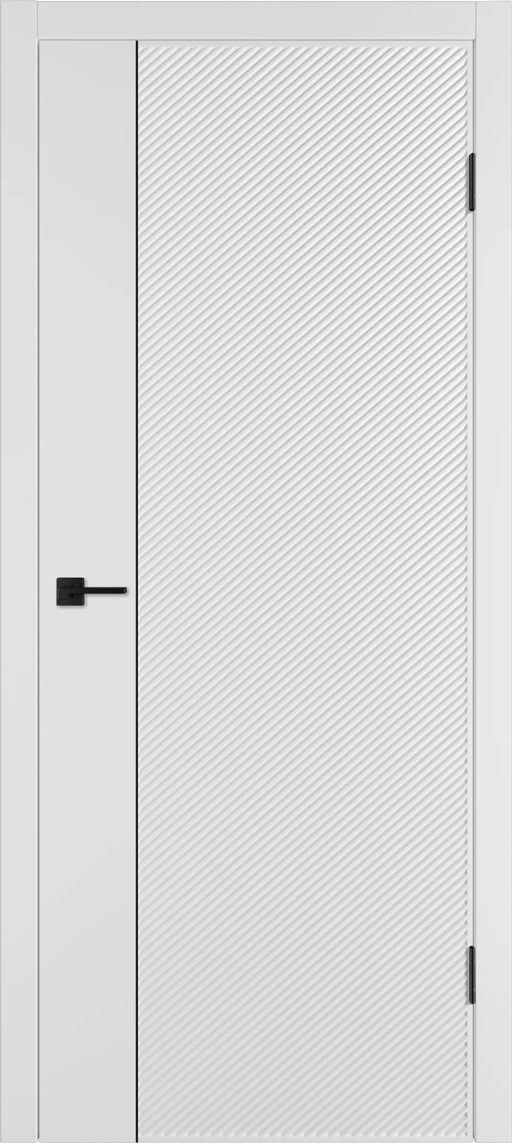 Integra 26.1 ДГ 800*2000 Белая эмаль Молдинг Черный