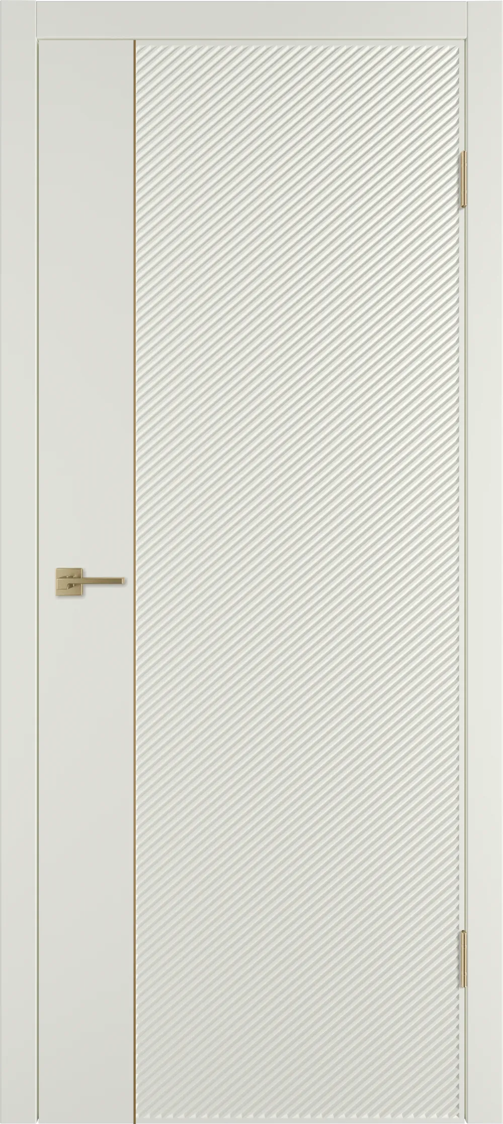 Integra 26.1 ДГ 800*2000 Магнолия эмаль Молдинг Золото