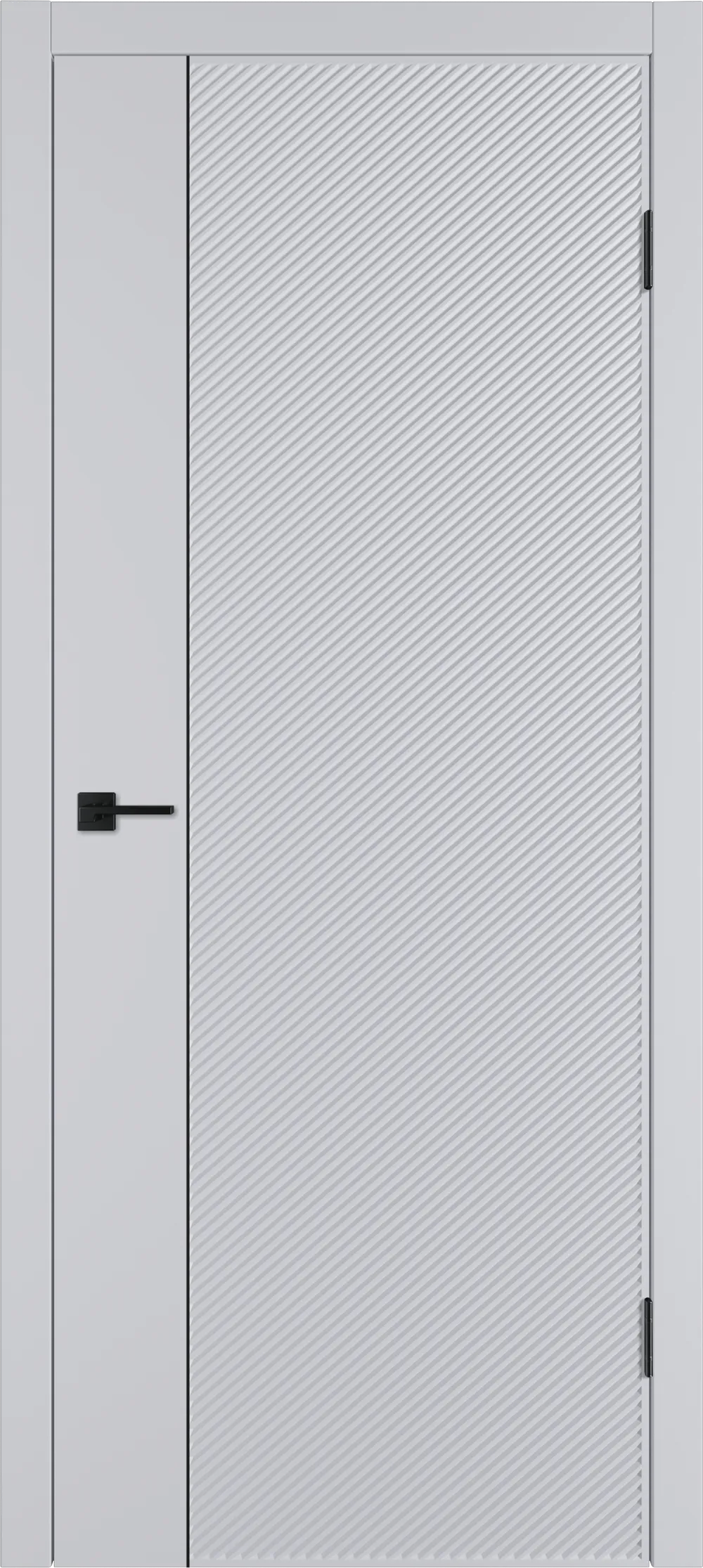 Integra 26.1 ДГ 800*2000 Светло-серая эмаль Молдинг Черный